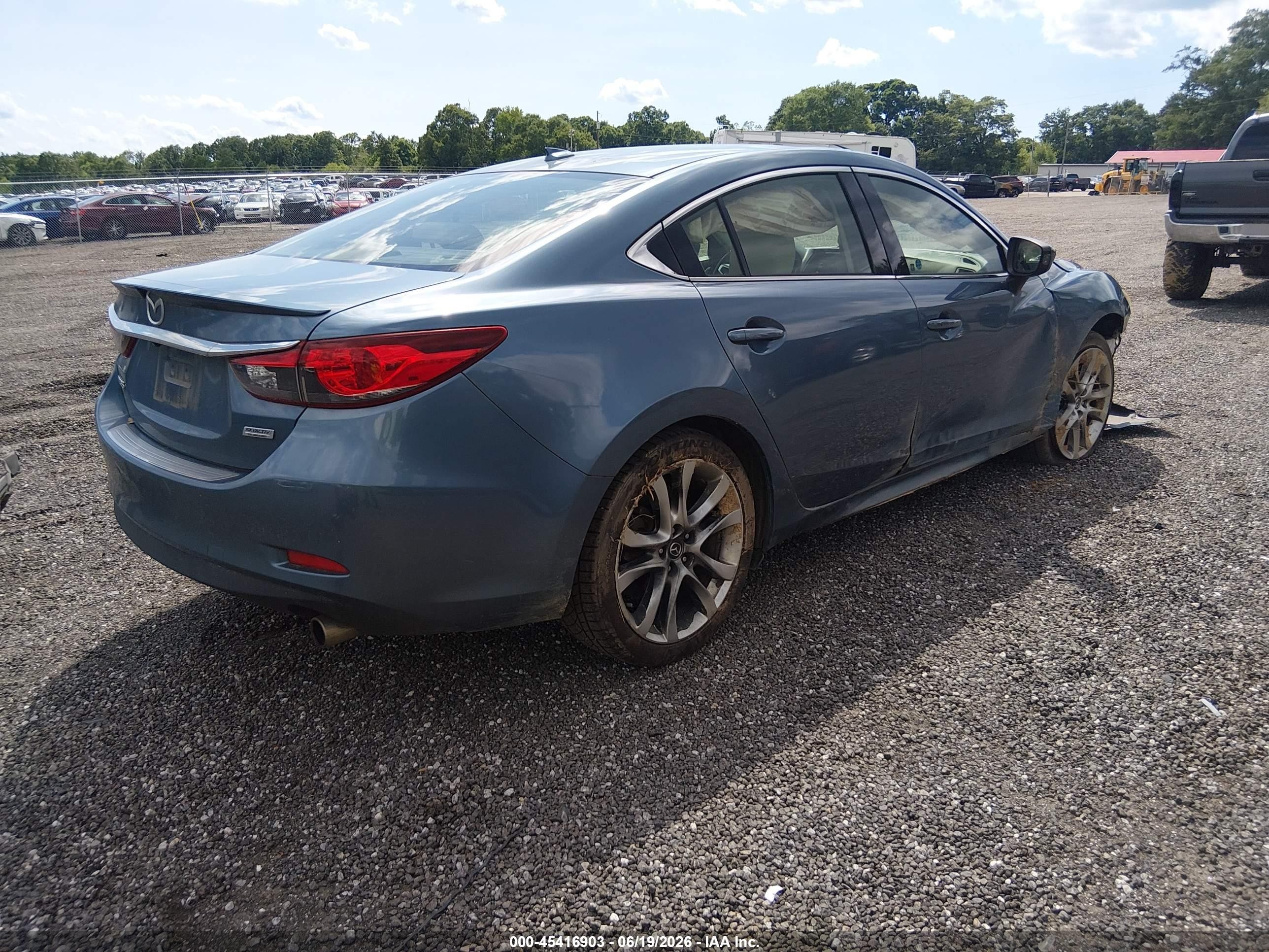 2015 Mazda Mazda6 I Grand Touring Blue vin: JM1GJ1W55F1191437