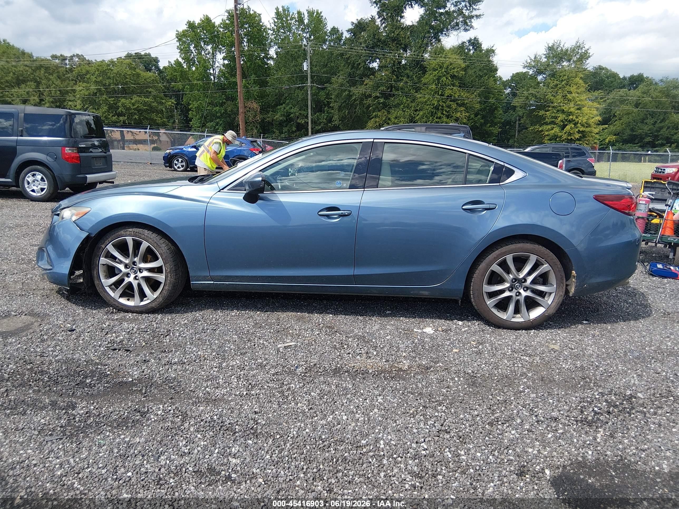 2015 Mazda Mazda6 I Grand Touring Blue vin: JM1GJ1W55F1191437