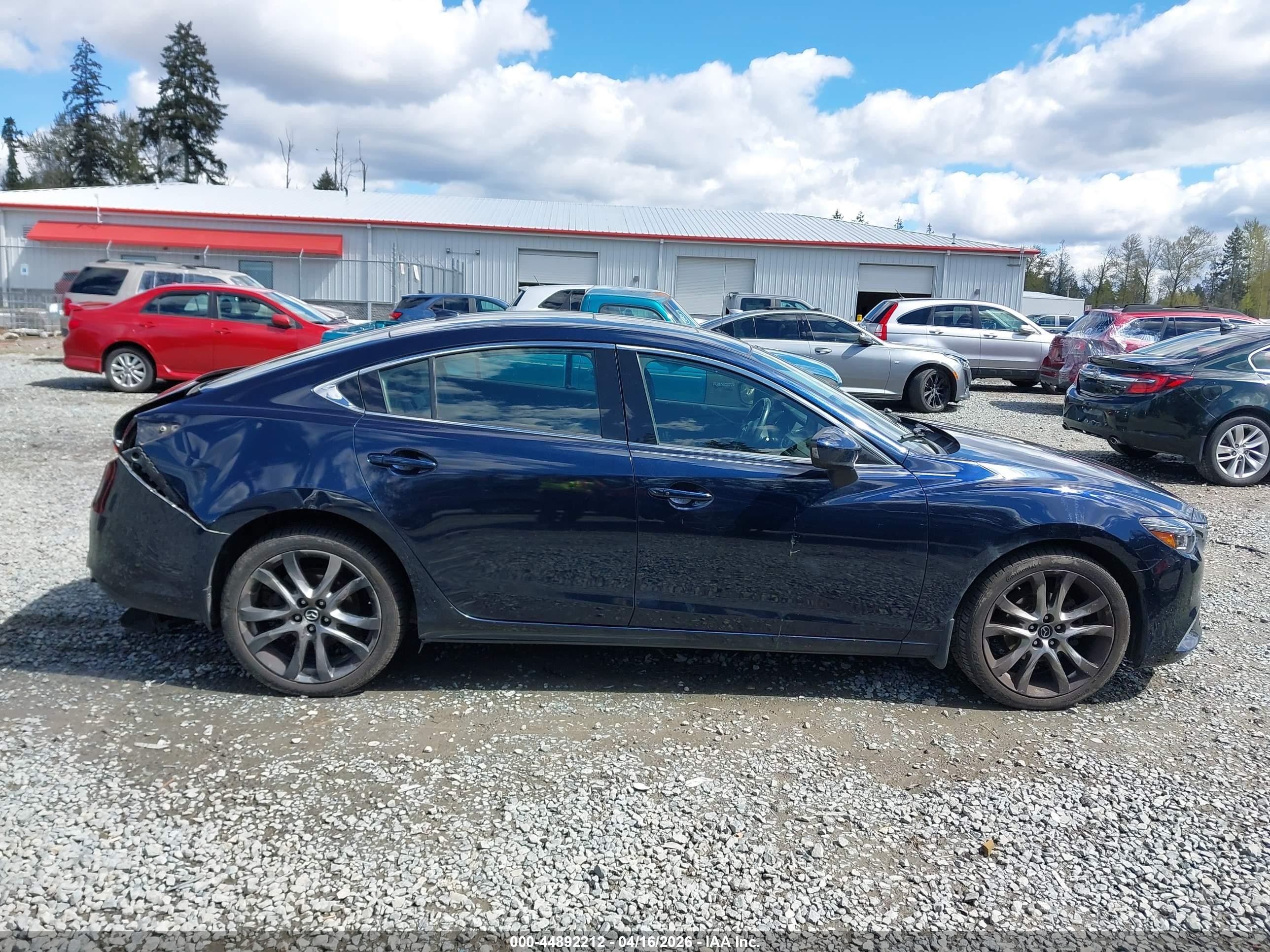 2016 Mazda Mazda6 I Grand Touring Dark Blue vin: JM1GJ1W55G1421253