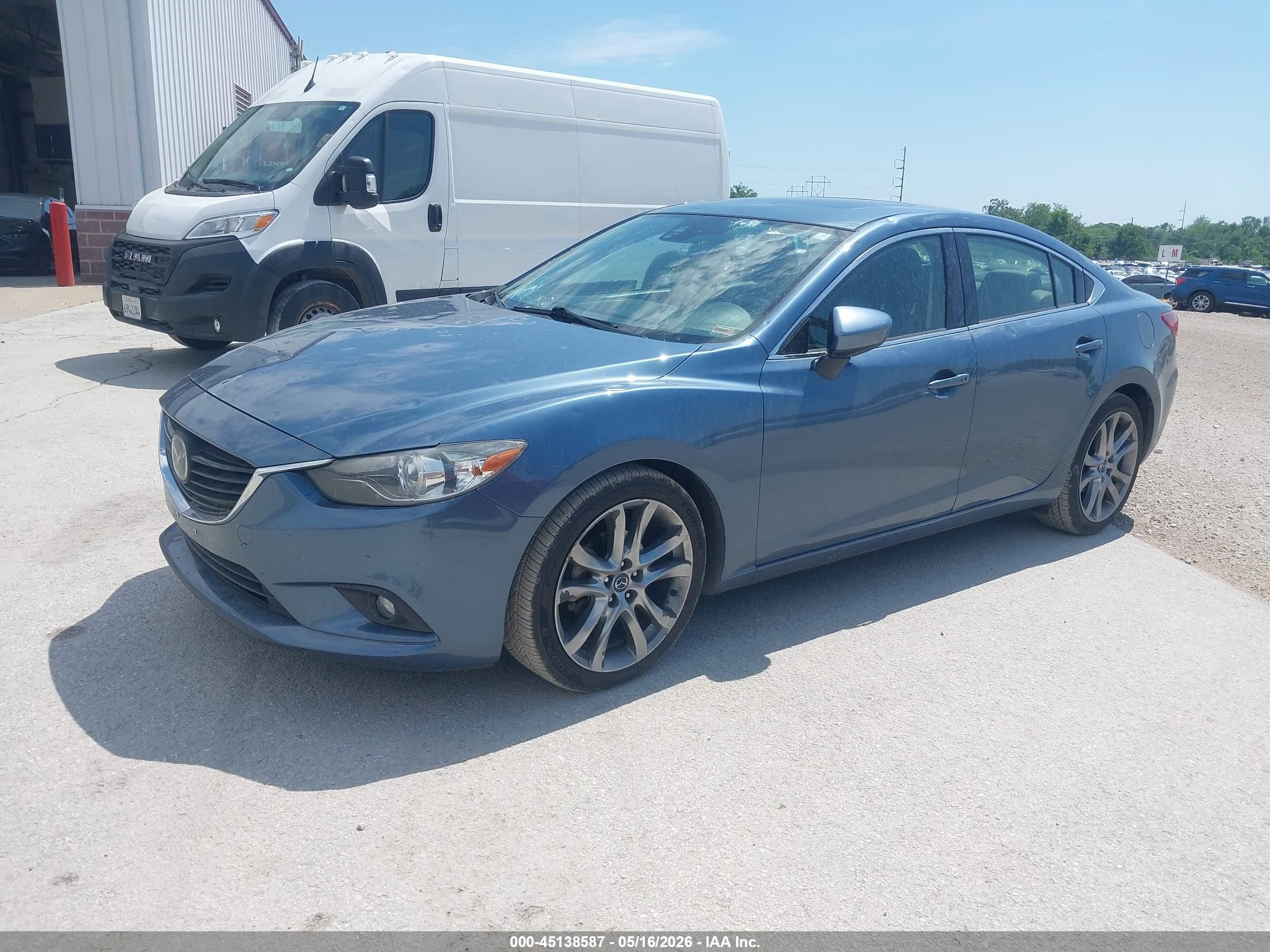 2014 Mazda Mazda6 I Grand Touring Light Blue vin: JM1GJ1W57E1111697