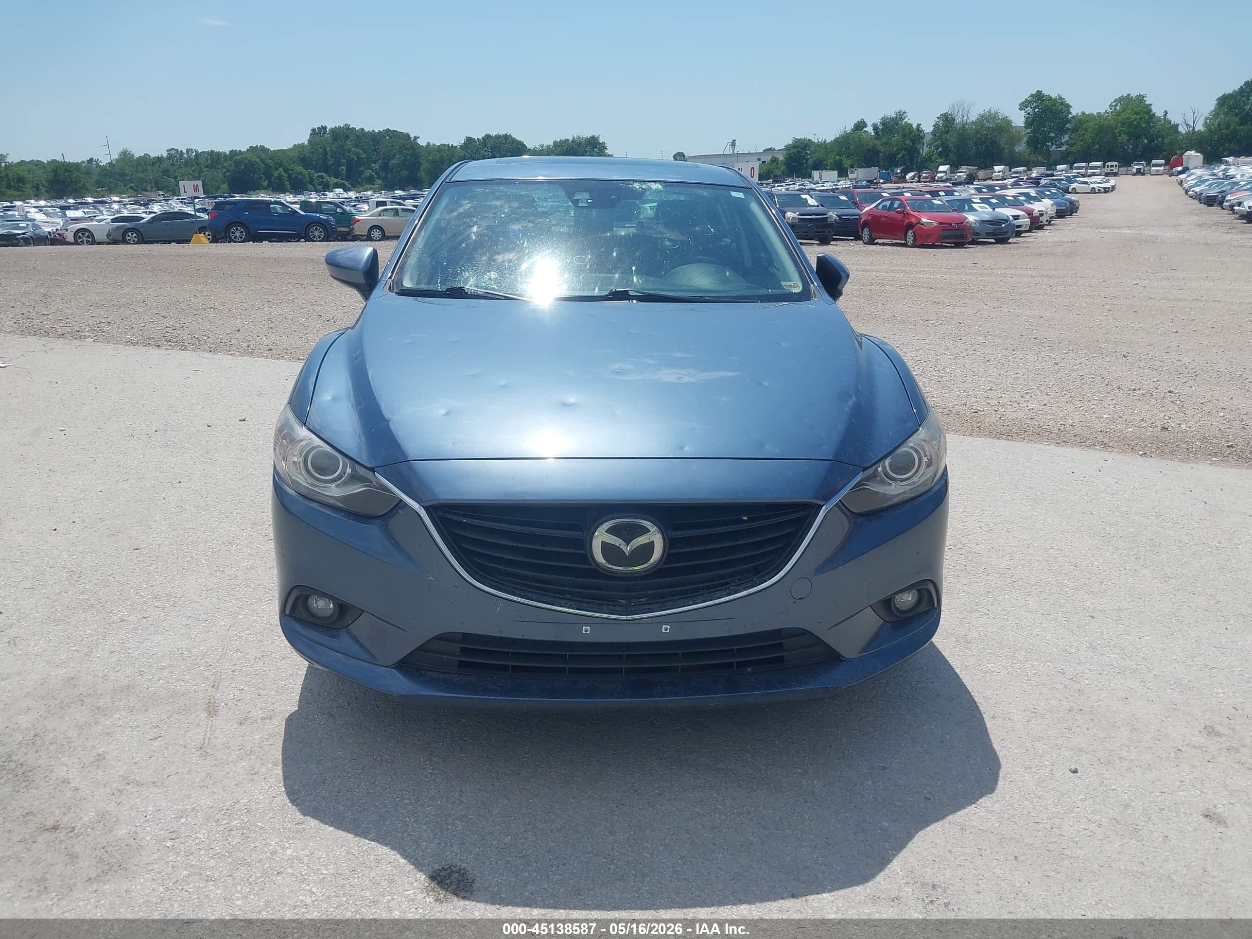 2014 Mazda Mazda6 I Grand Touring Light Blue vin: JM1GJ1W57E1111697