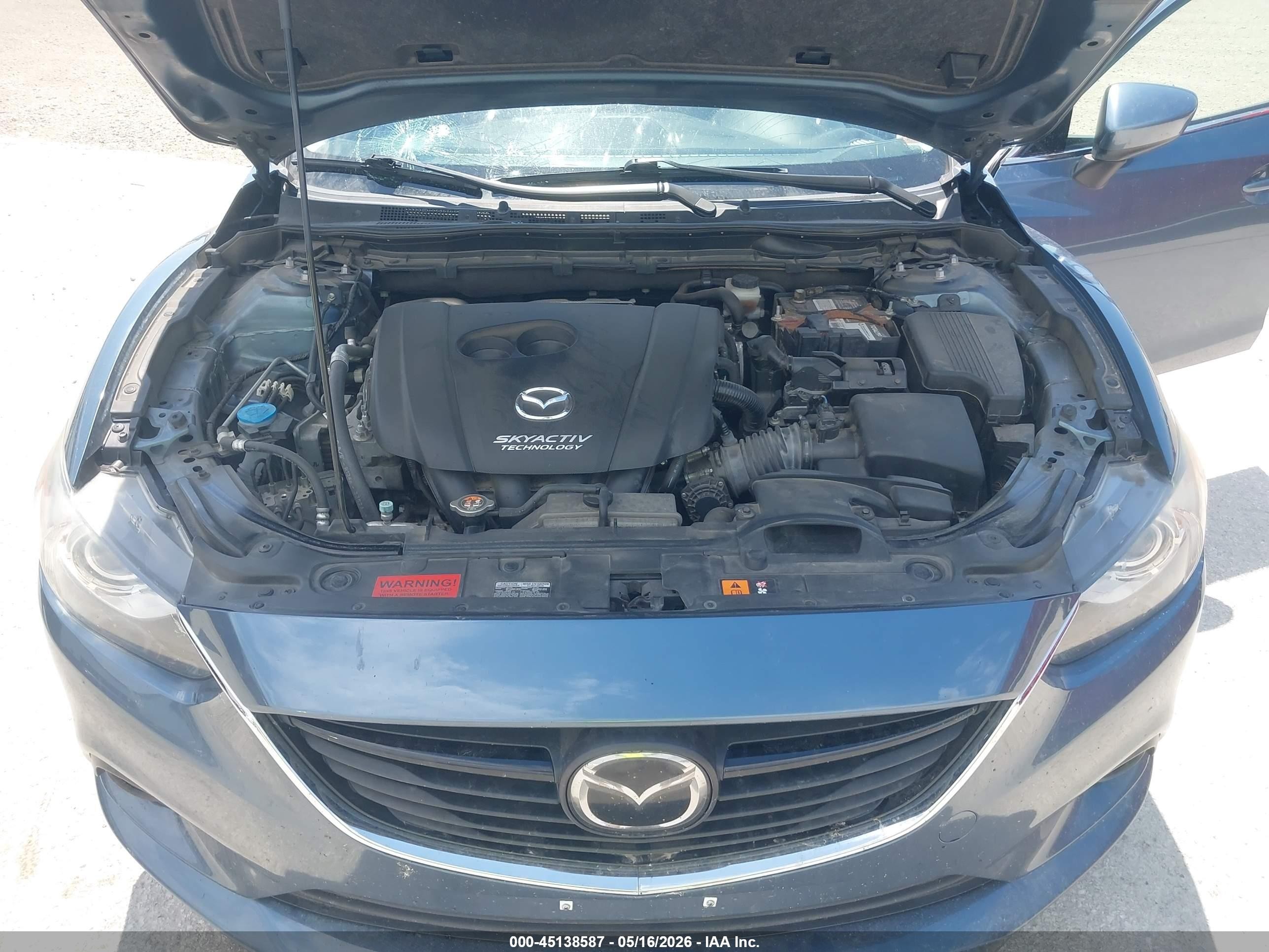 2014 Mazda Mazda6 I Grand Touring Light Blue vin: JM1GJ1W57E1111697