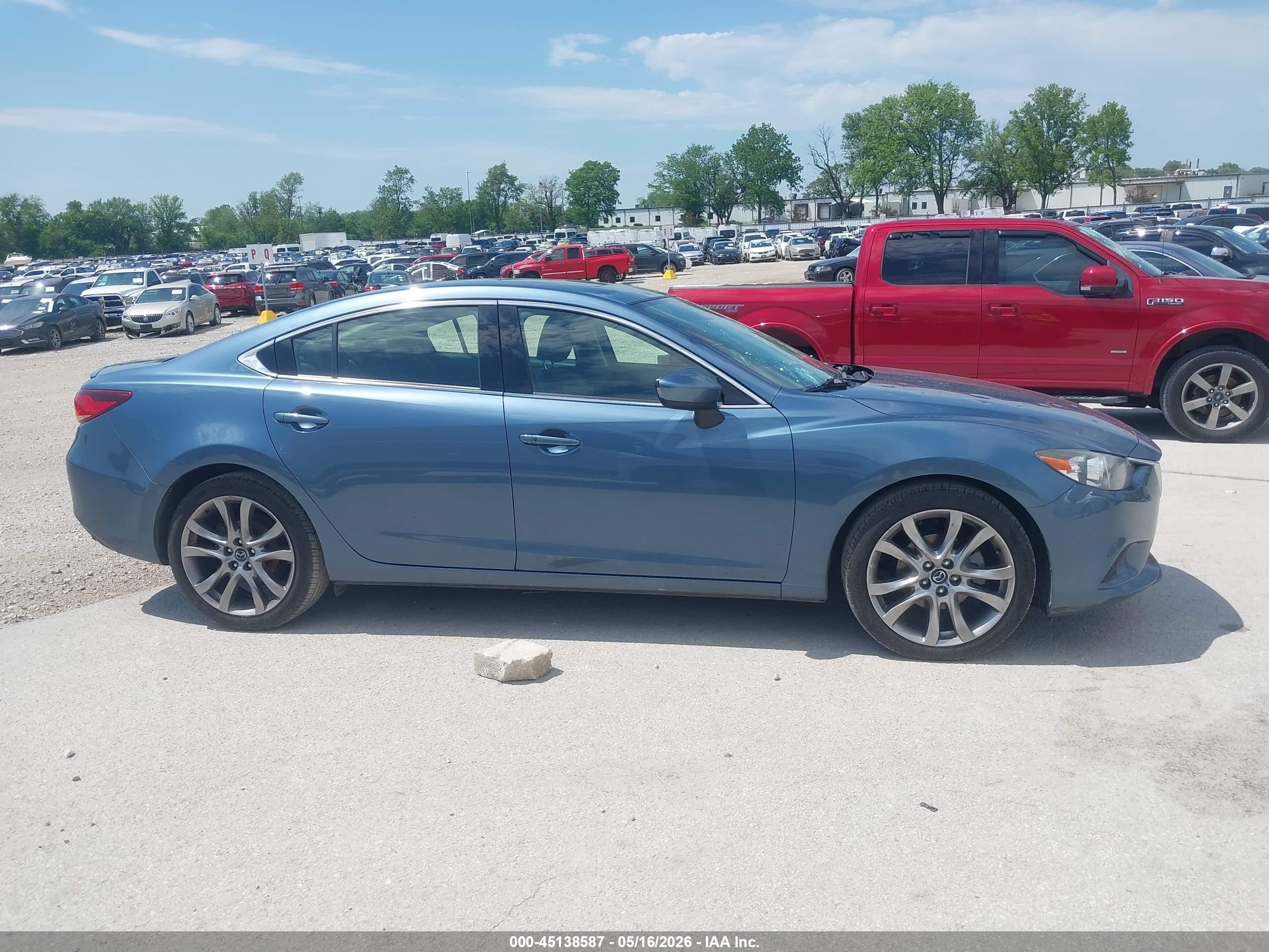 2014 Mazda Mazda6 I Grand Touring Light Blue vin: JM1GJ1W57E1111697