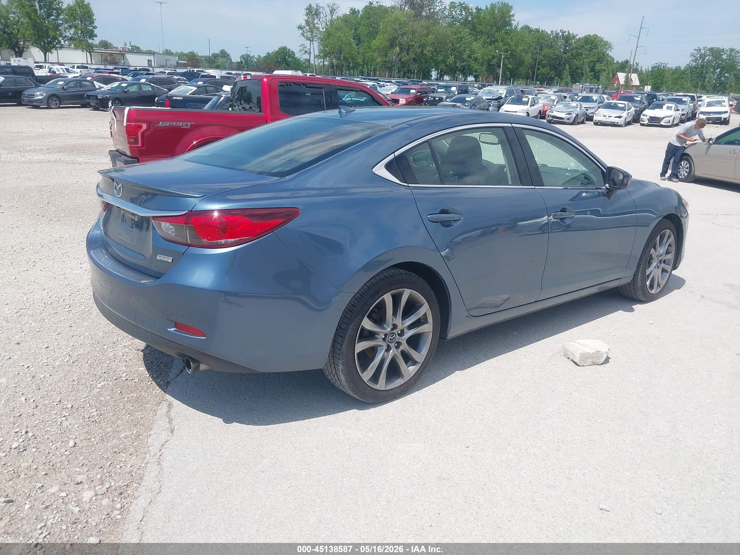 2014 Mazda Mazda6 I Grand Touring Light Blue vin: JM1GJ1W57E1111697
