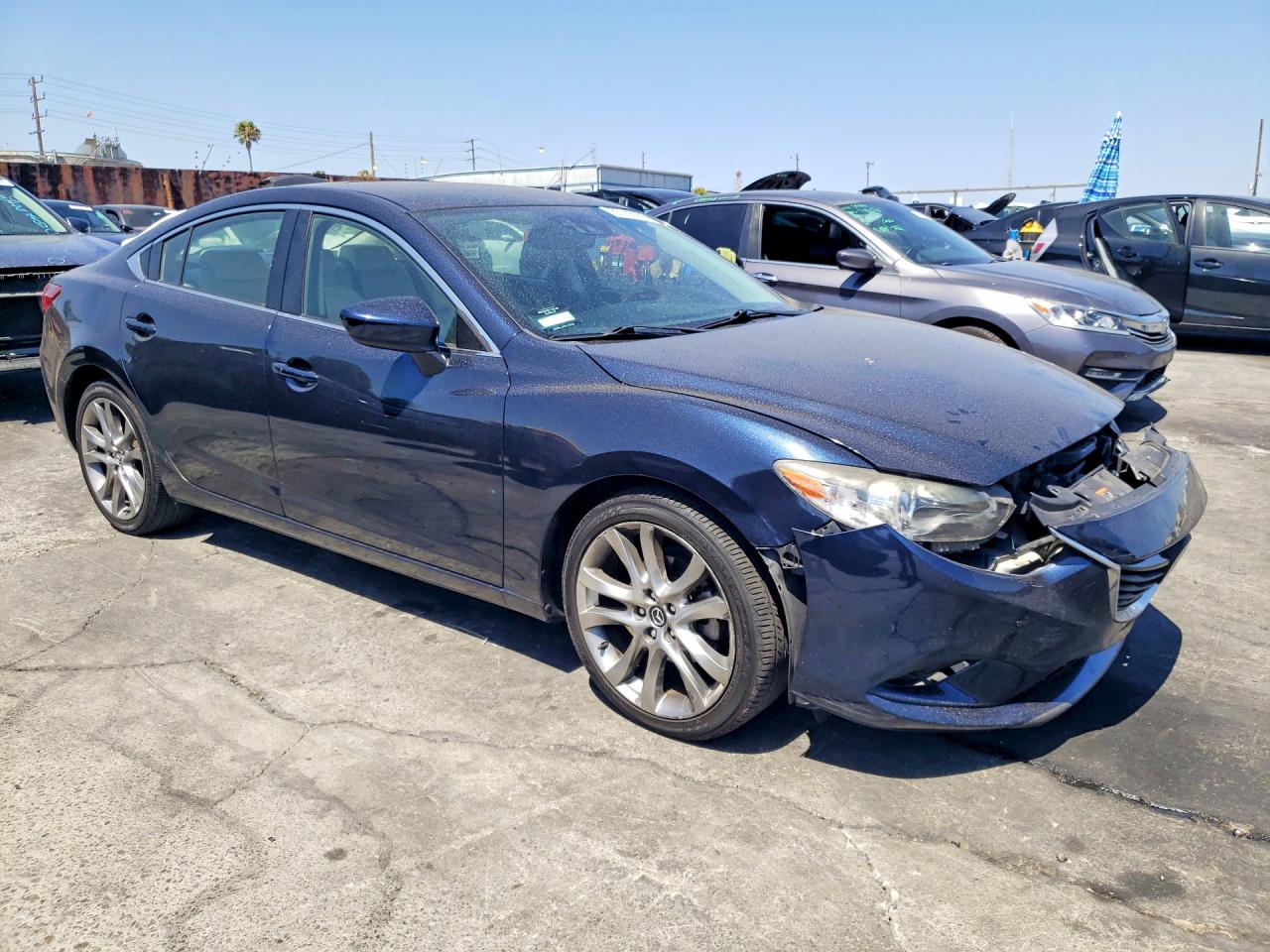 2015 Mazda 6 Grand Touring Blue vin: JM1GJ1W57F1212935