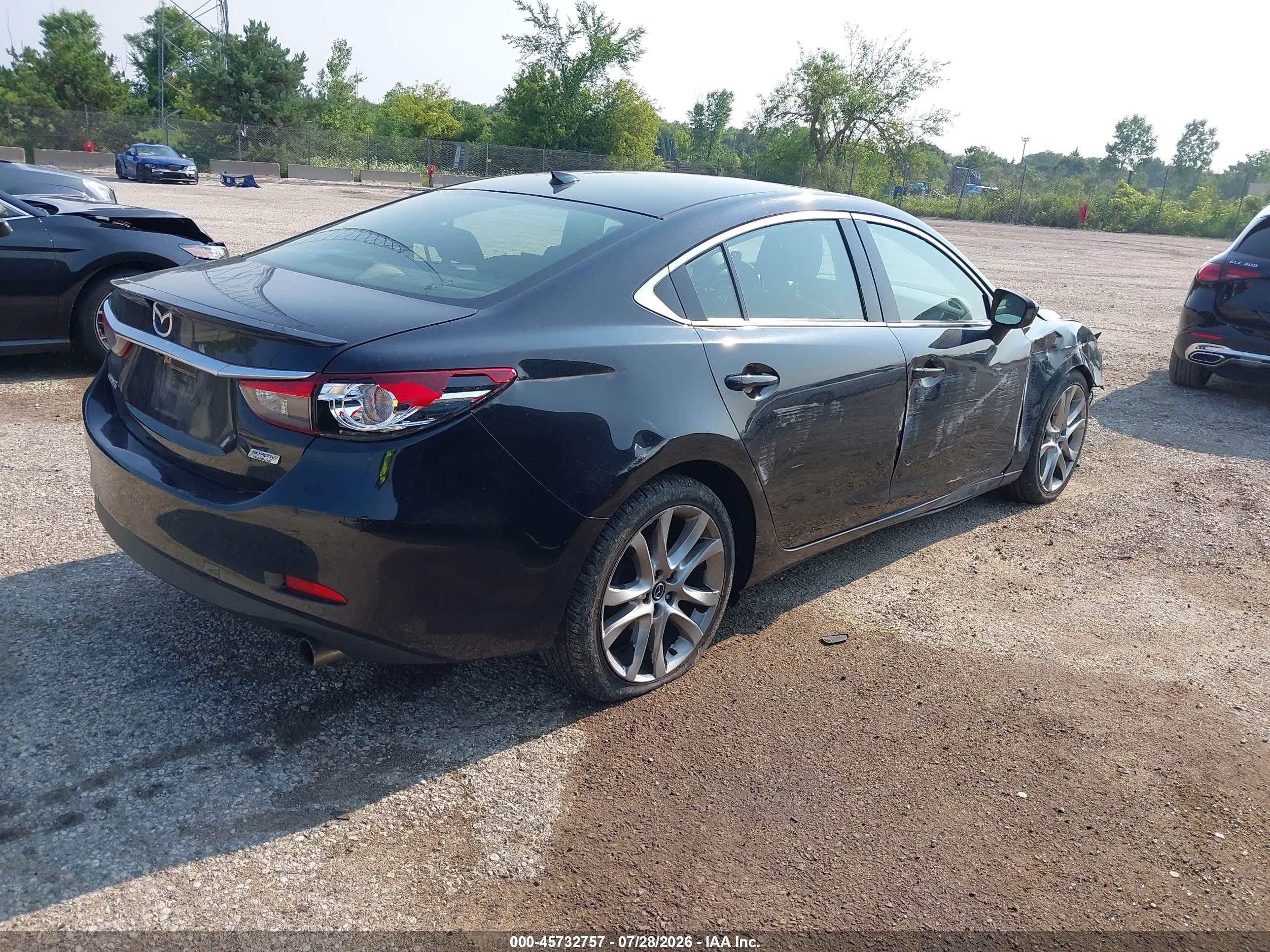 2015 Mazda Mazda6 I Grand Touring Black vin: JM1GJ1W57F1215446