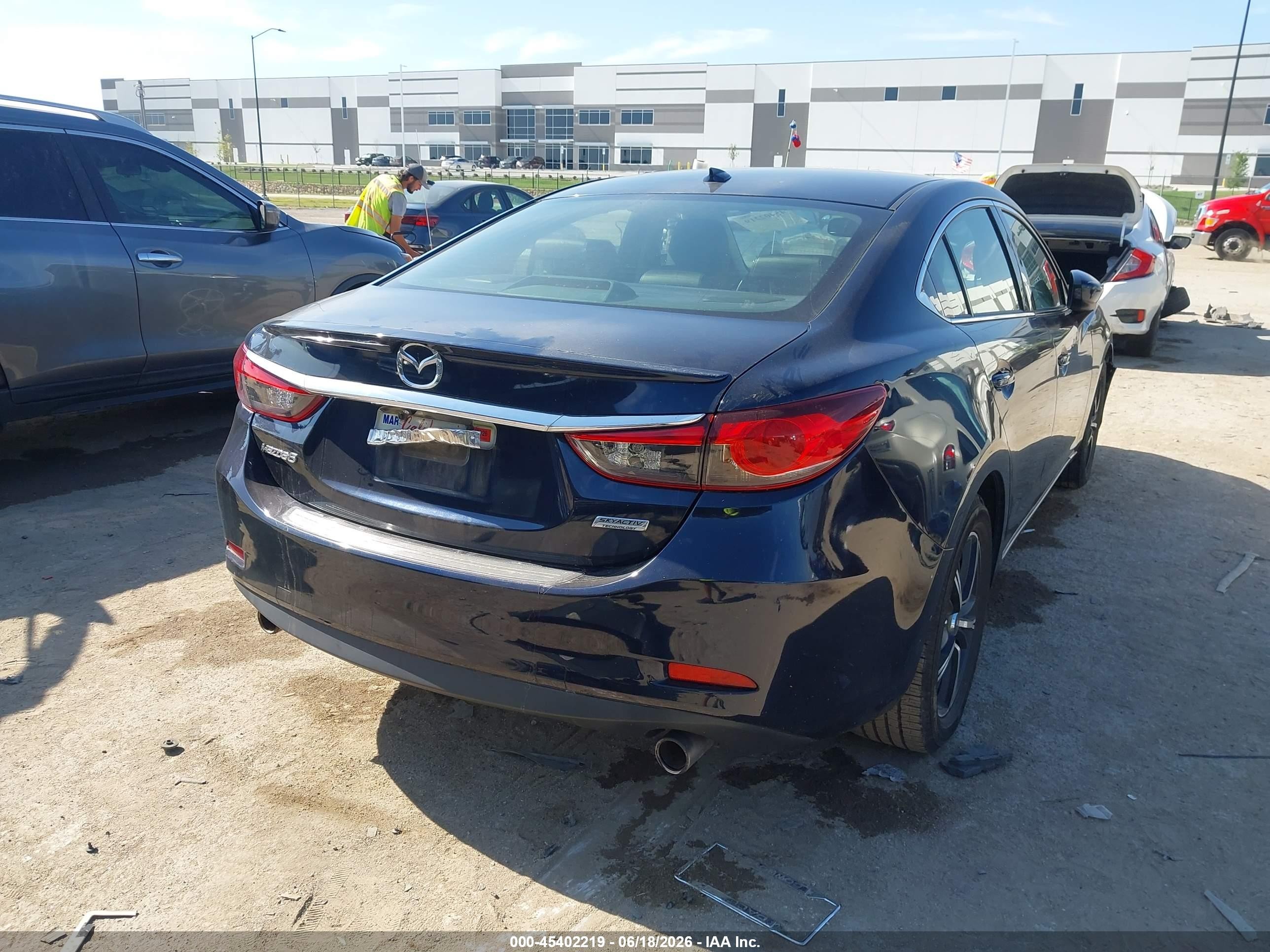 2015 Mazda Mazda6 I Grand Touring Dark Blue vin: JM1GJ1W58F1213480