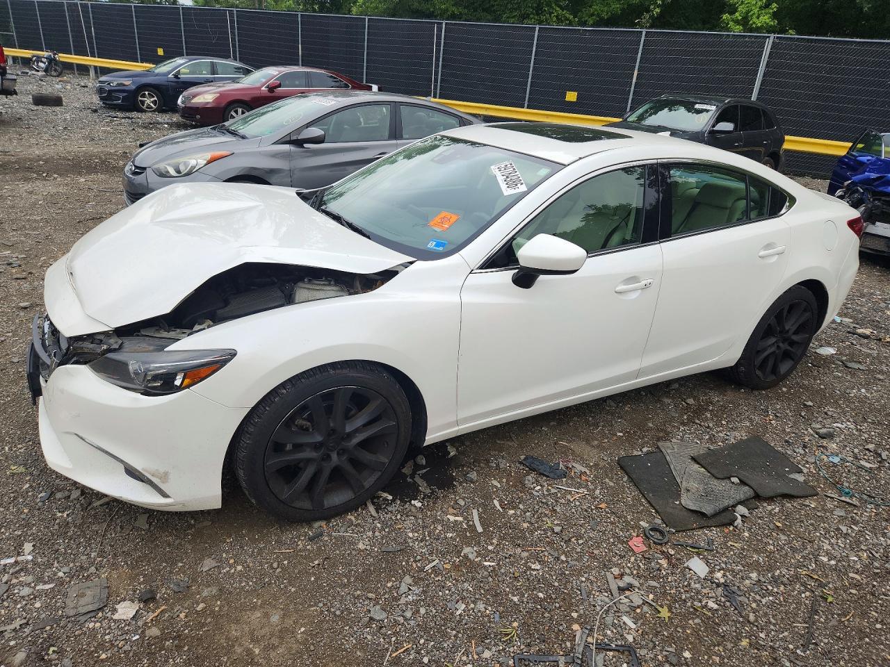 2016 Mazda 6 Grand Touring White vin: JM1GJ1W58G1470978