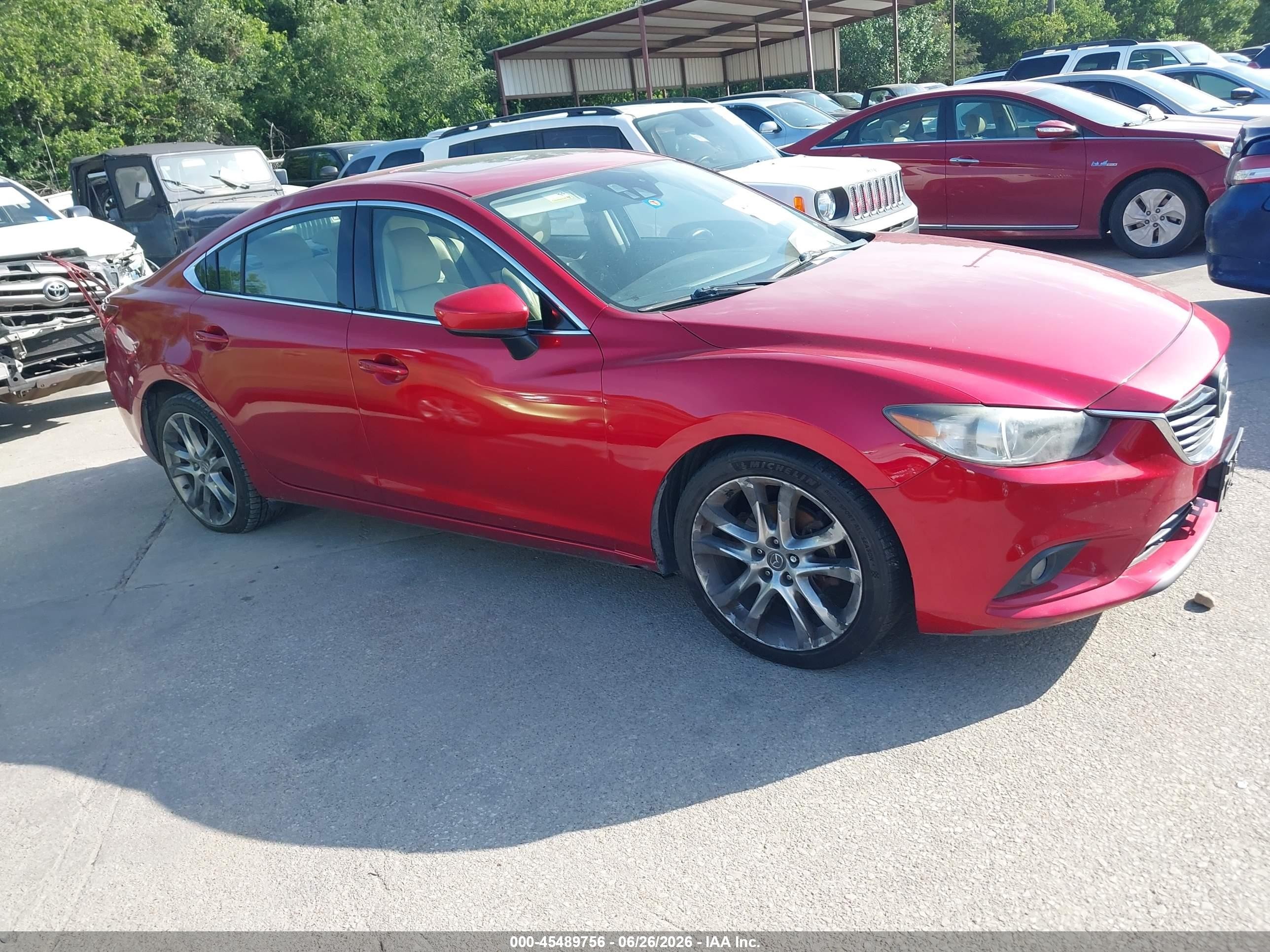 2015 Mazda Mazda6 I Grand Touring Red vin: JM1GJ1W59F1191666