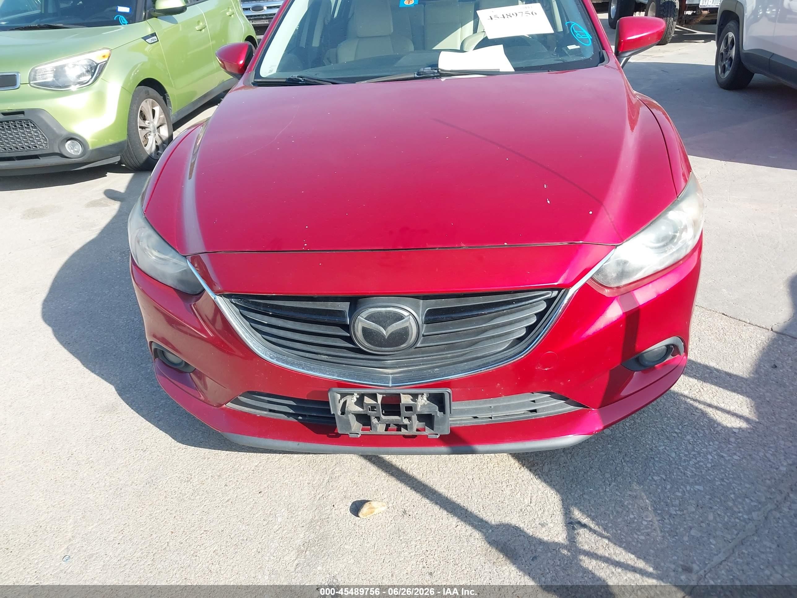 2015 Mazda Mazda6 I Grand Touring Red vin: JM1GJ1W59F1191666
