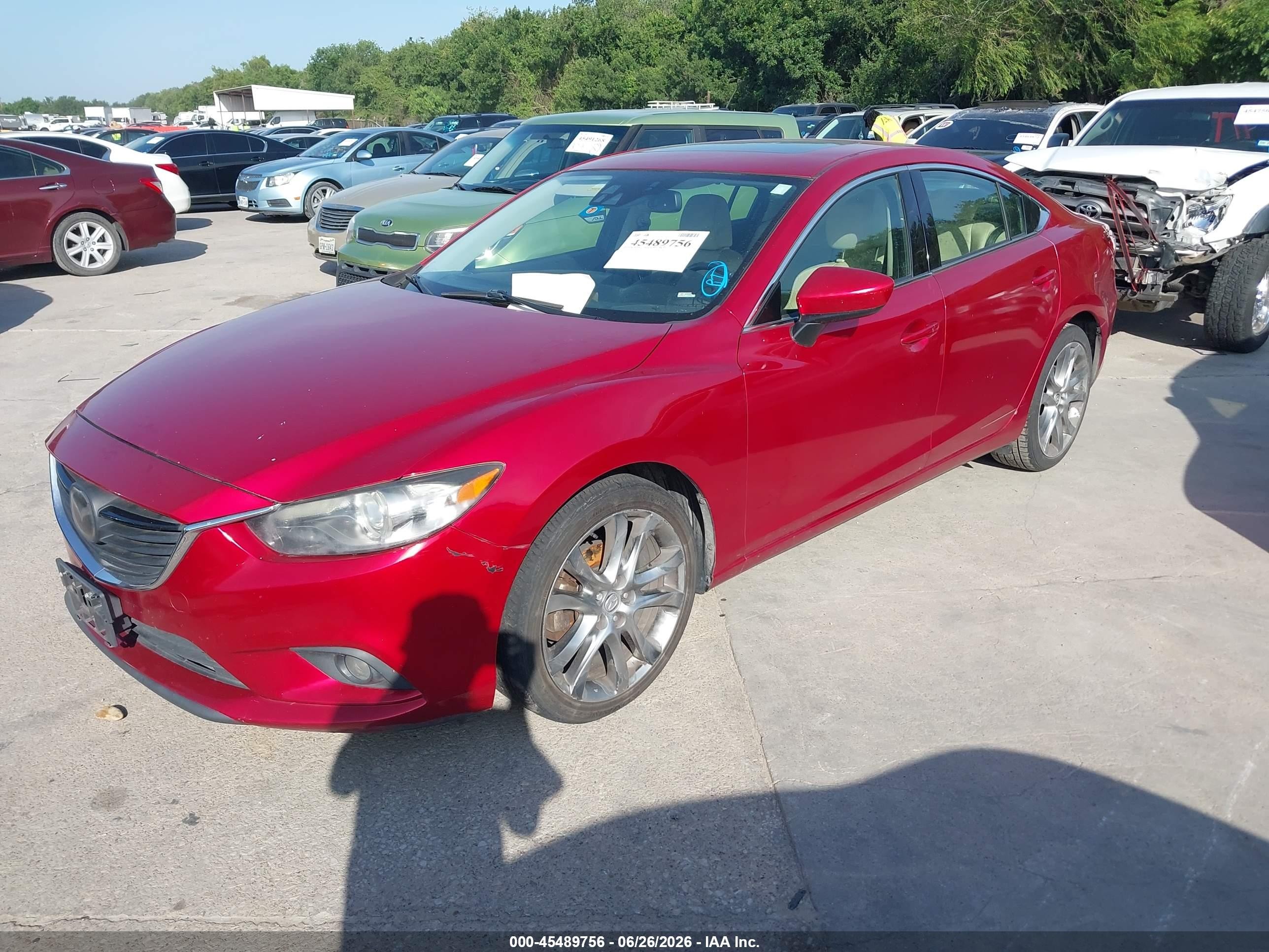 2015 Mazda Mazda6 I Grand Touring Red vin: JM1GJ1W59F1191666