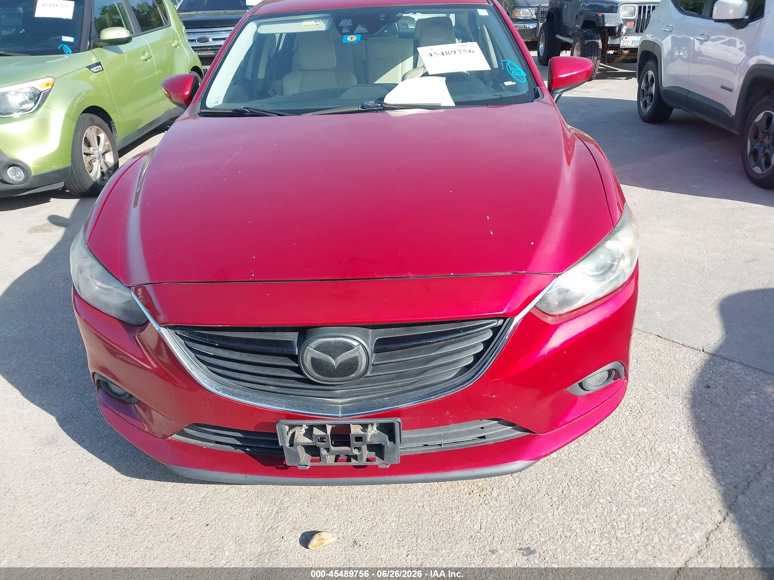 2015 Mazda Mazda6 I Grand Touring Red vin: JM1GJ1W59F1191666