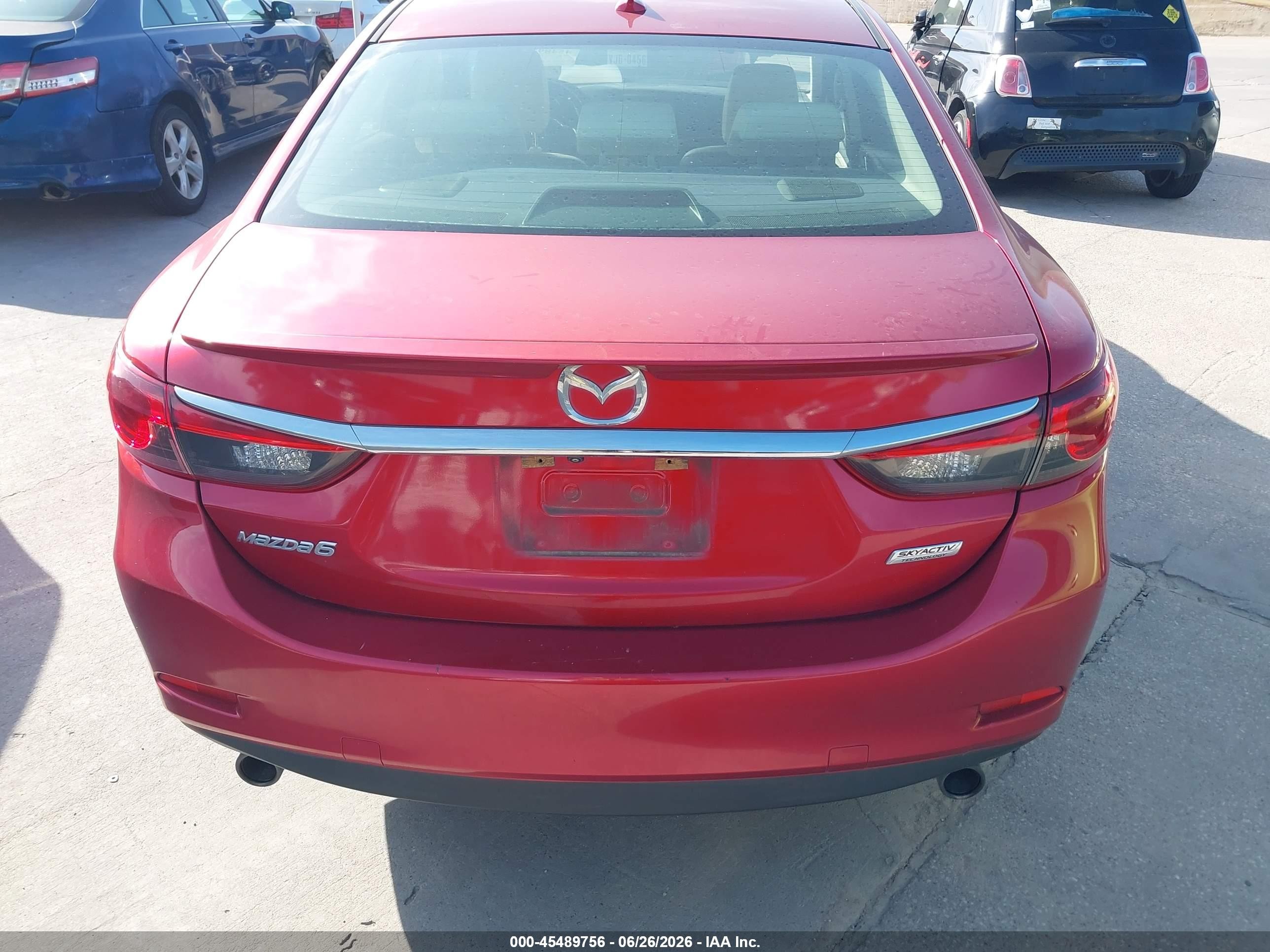 2015 Mazda Mazda6 I Grand Touring Red vin: JM1GJ1W59F1191666