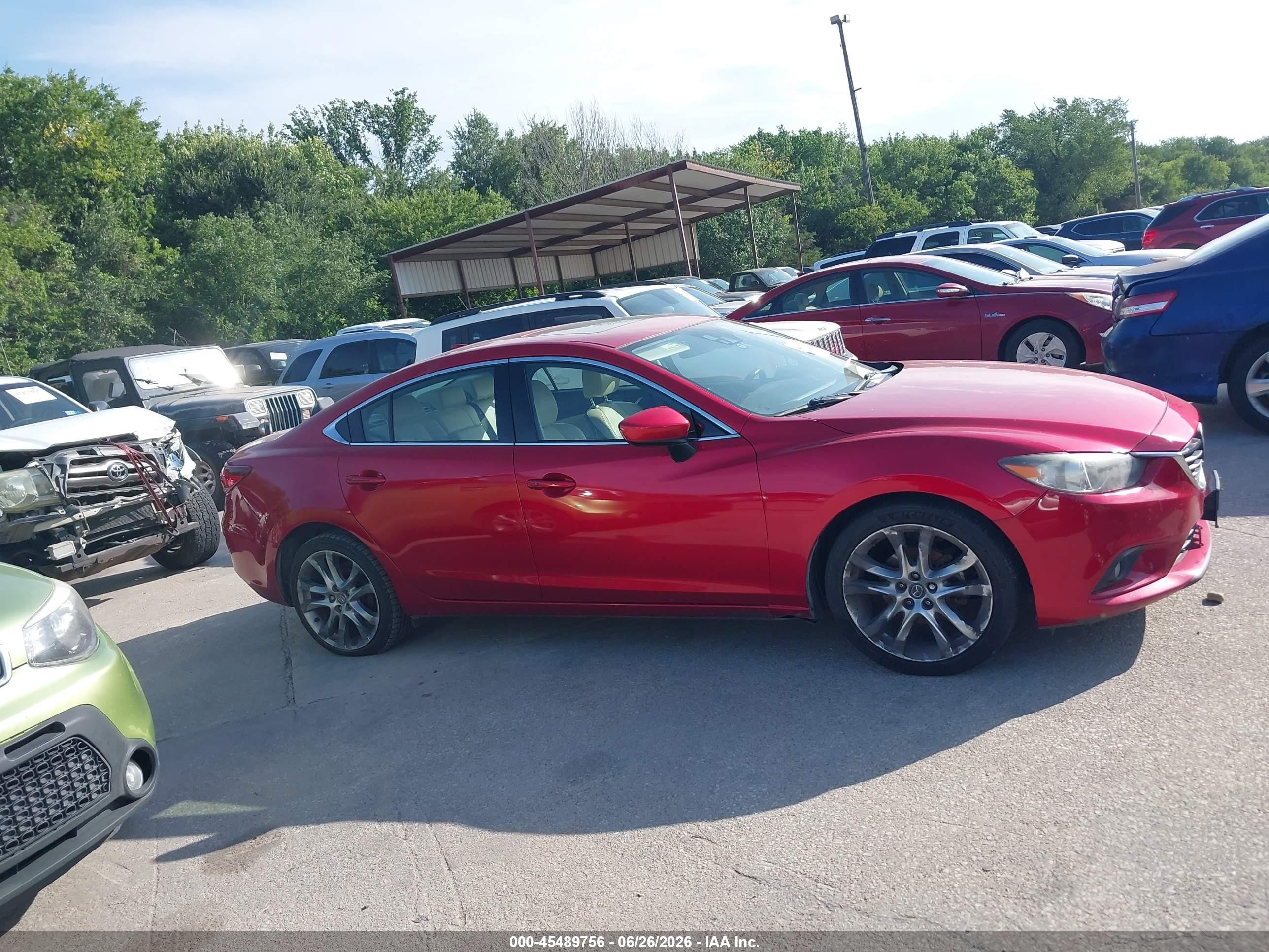 2015 Mazda Mazda6 I Grand Touring Red vin: JM1GJ1W59F1191666