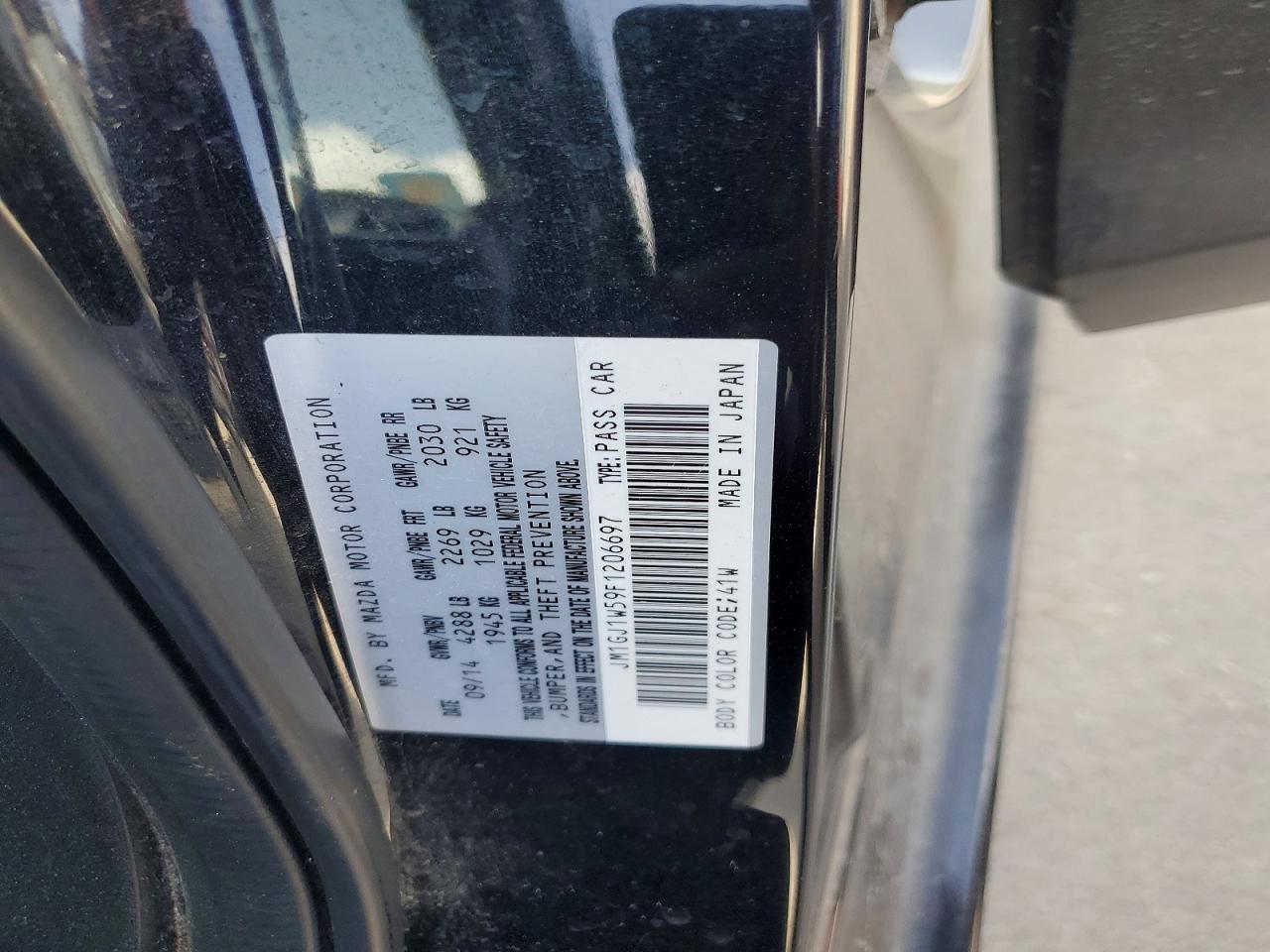 2015 Mazda 6 Grand Touring Black vin: JM1GJ1W59F1206697