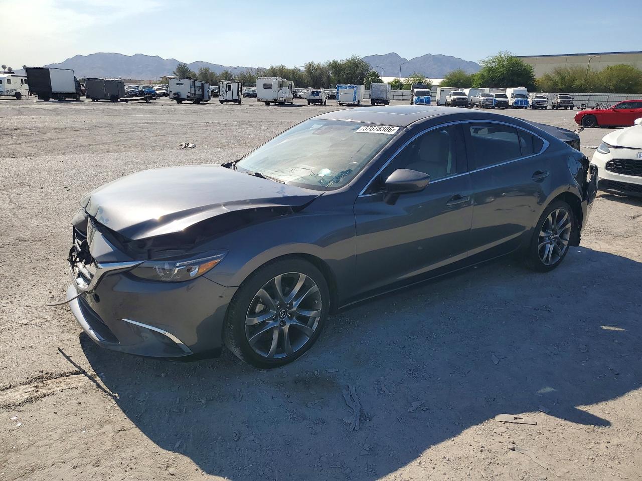 2016 Mazda 6 Grand Touring Charcoal vin: JM1GJ1W59G1478958