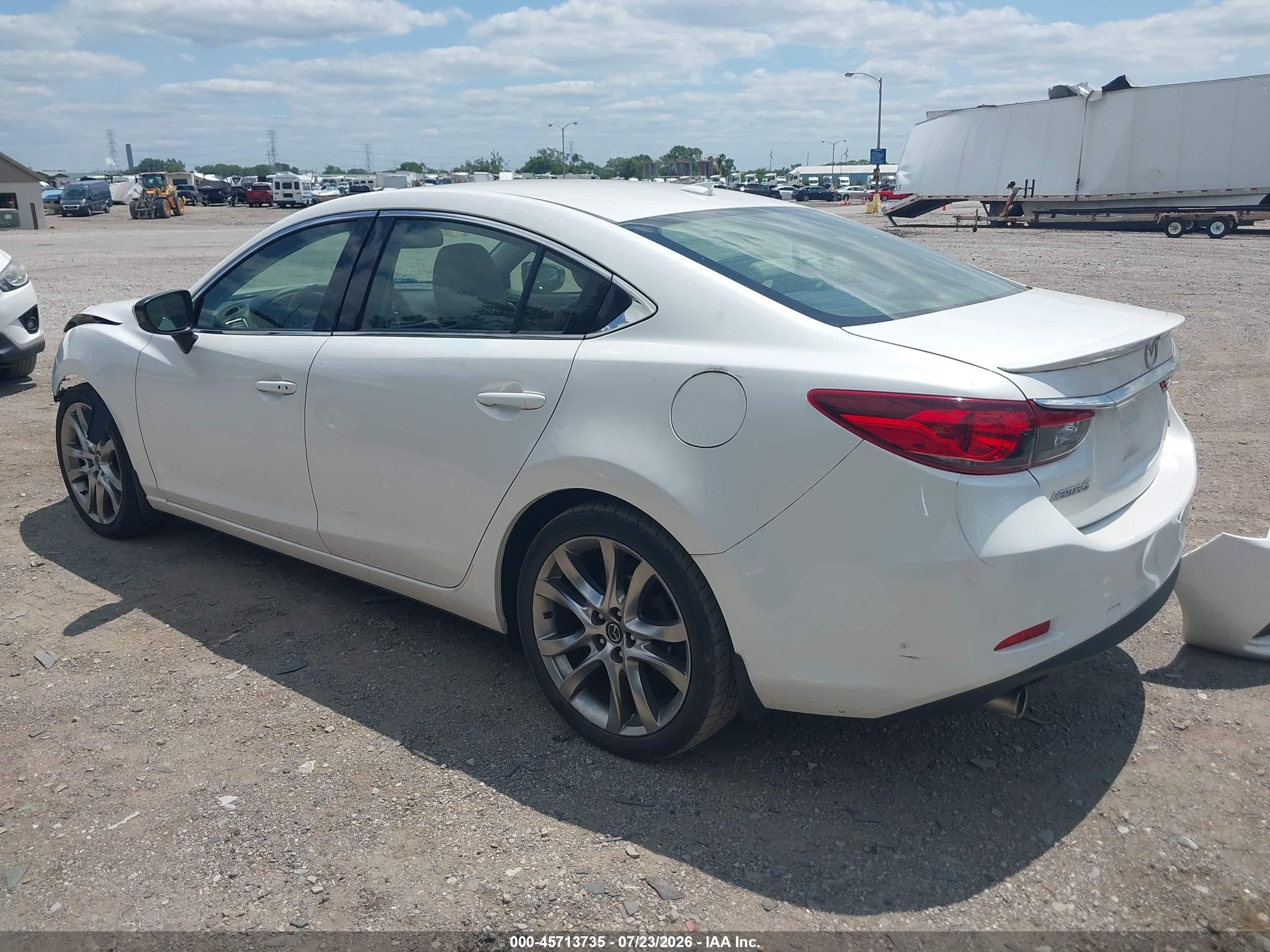 2014 Mazda Mazda6 I Grand Touring White vin: JM1GJ1W5XE1107143