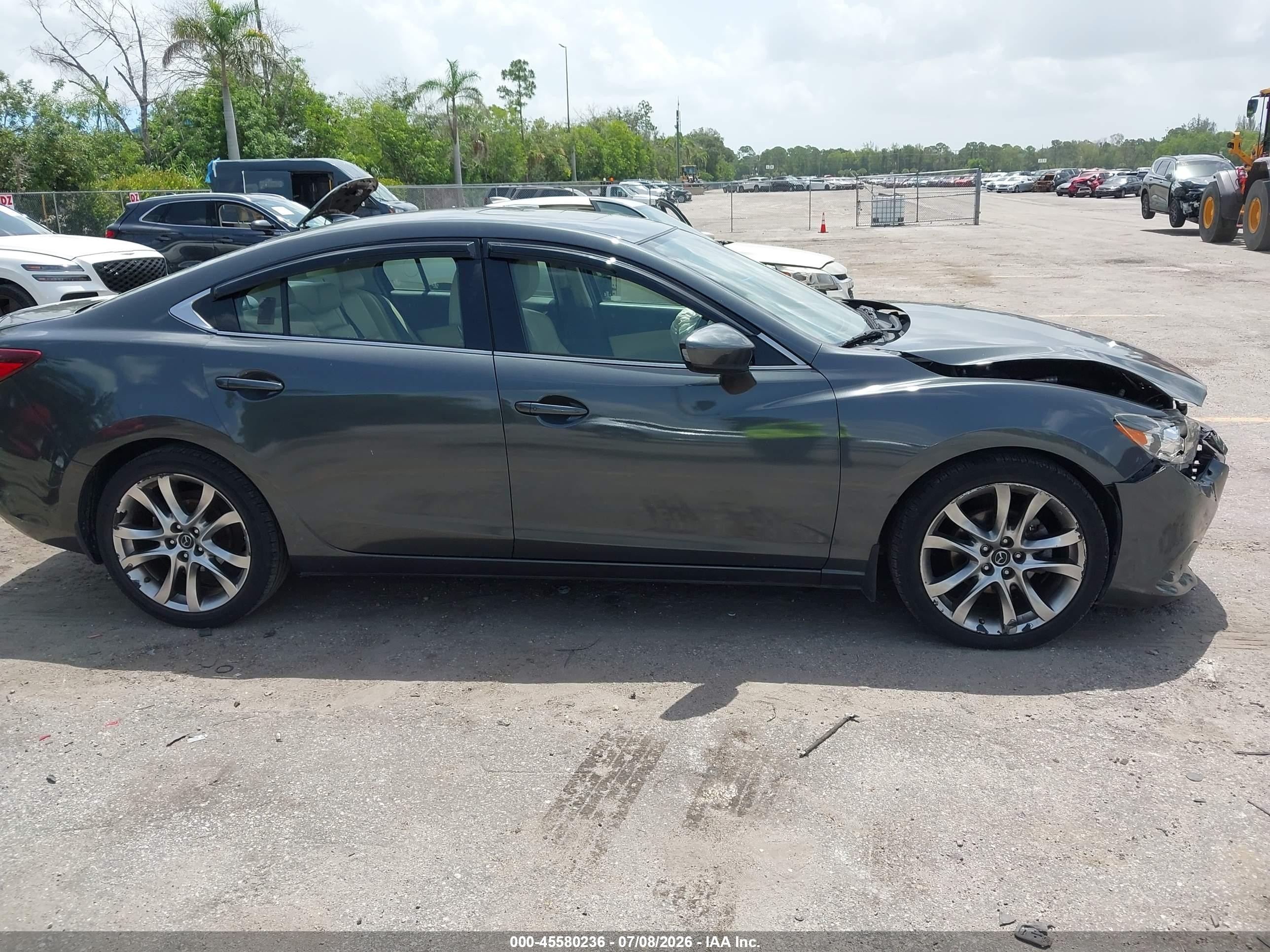 2015 Mazda Mazda6 I Grand Touring Gray vin: JM1GJ1W5XF1181812
