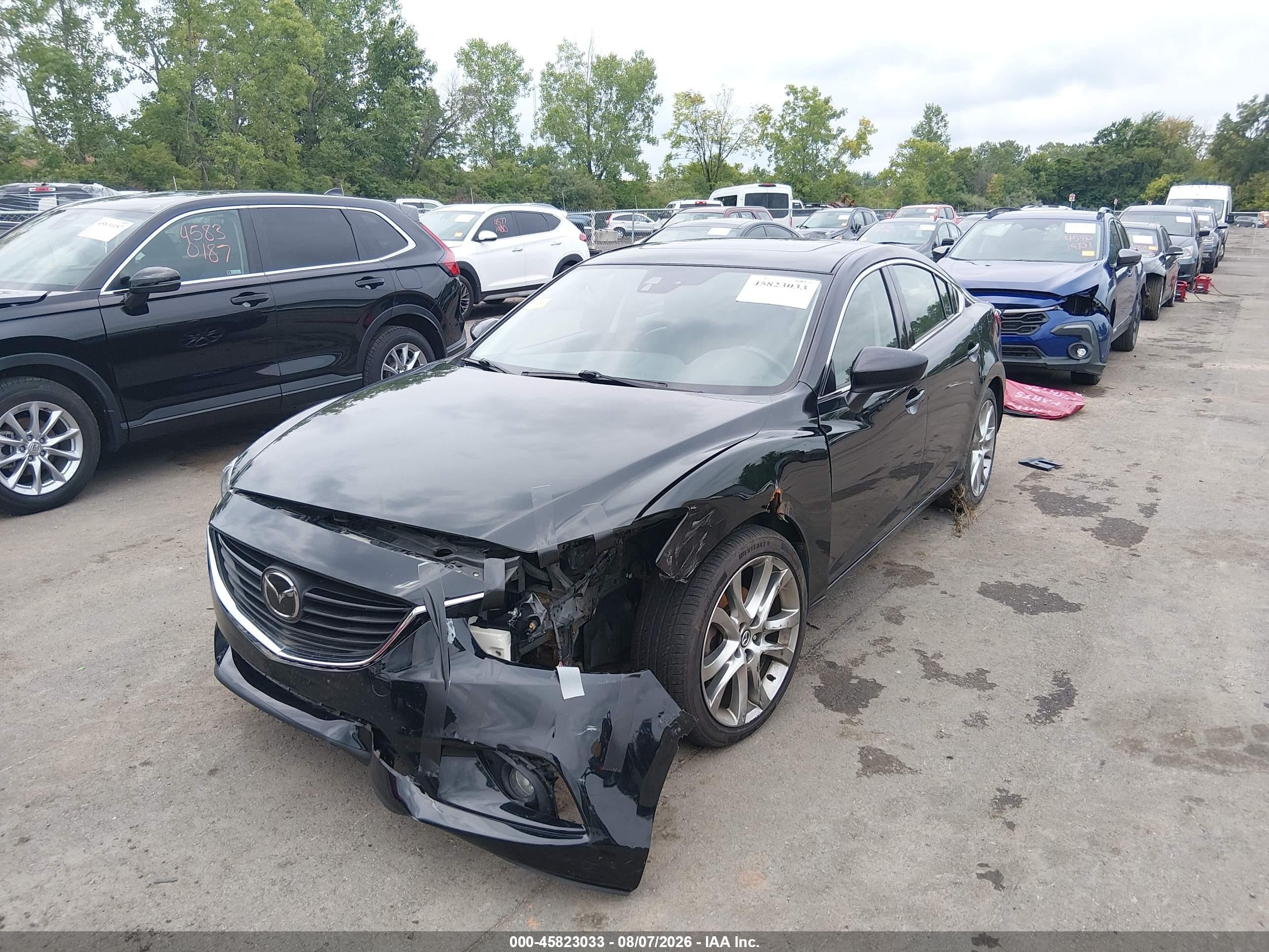 2014 Mazda Mazda6 I Grand Touring Black vin: JM1GJ1W63E1114248