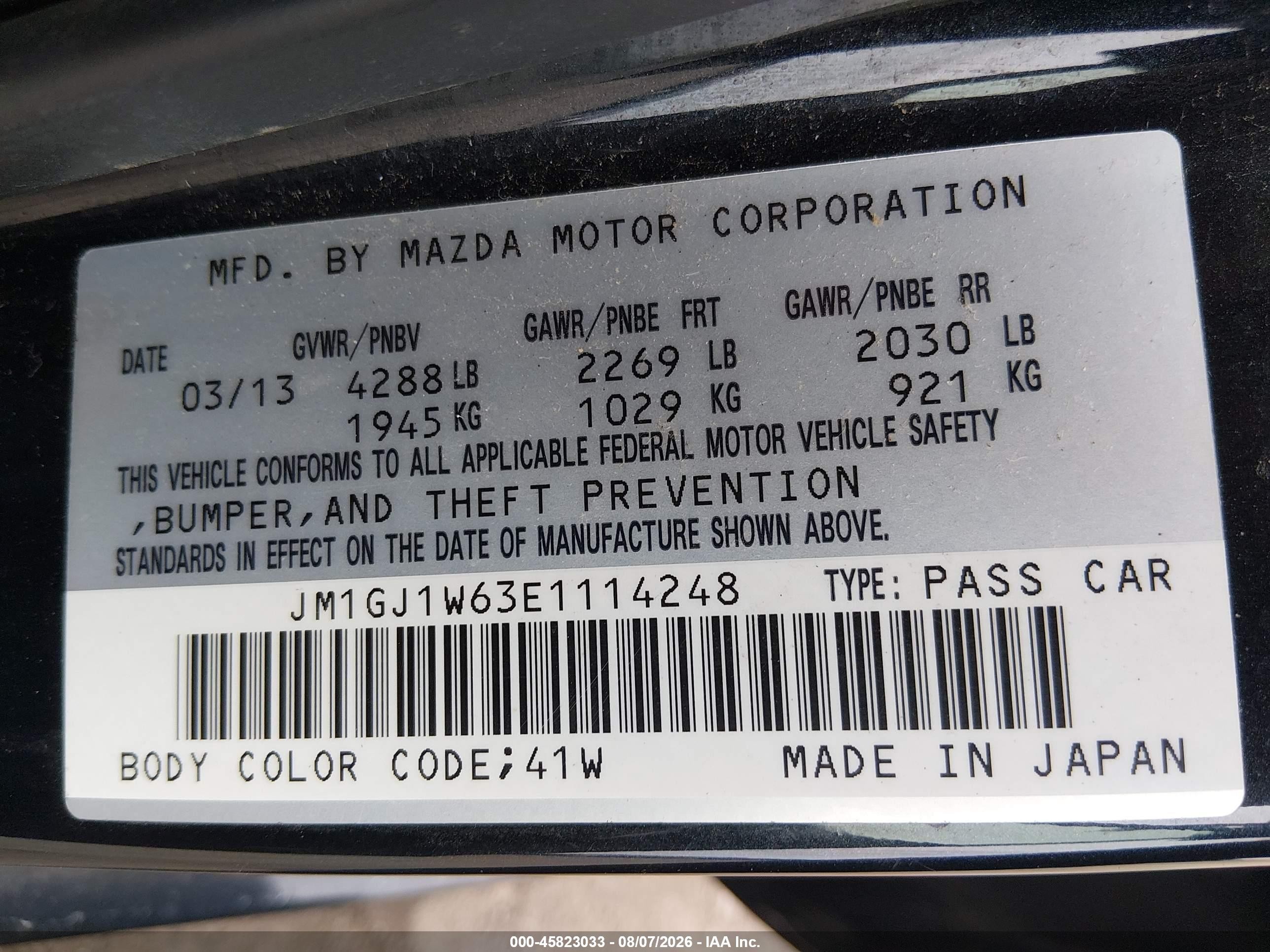 2014 Mazda Mazda6 I Grand Touring Black vin: JM1GJ1W63E1114248