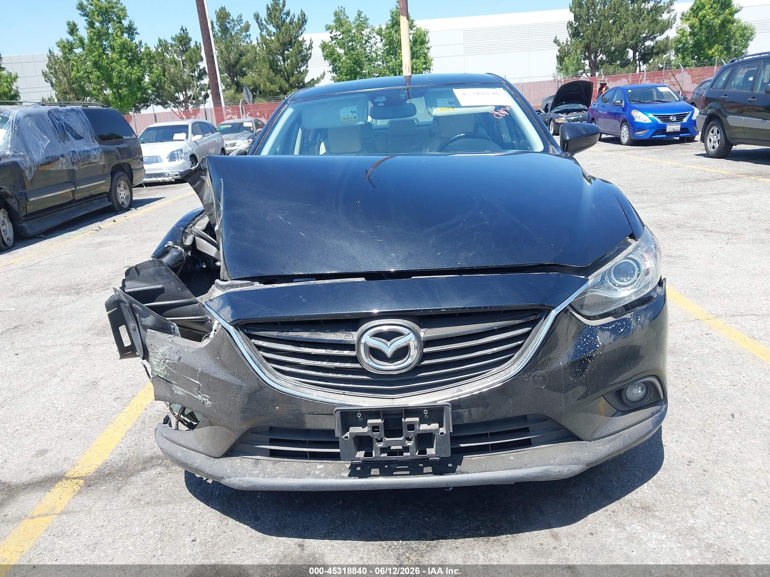 2014 Mazda Mazda6 I Grand Touring Black vin: JM1GJ1W63E1124942