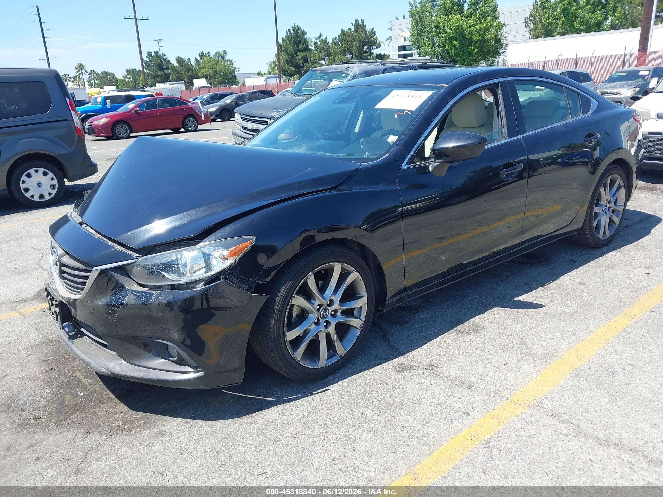 2014 Mazda Mazda6 I Grand Touring Black vin: JM1GJ1W63E1124942