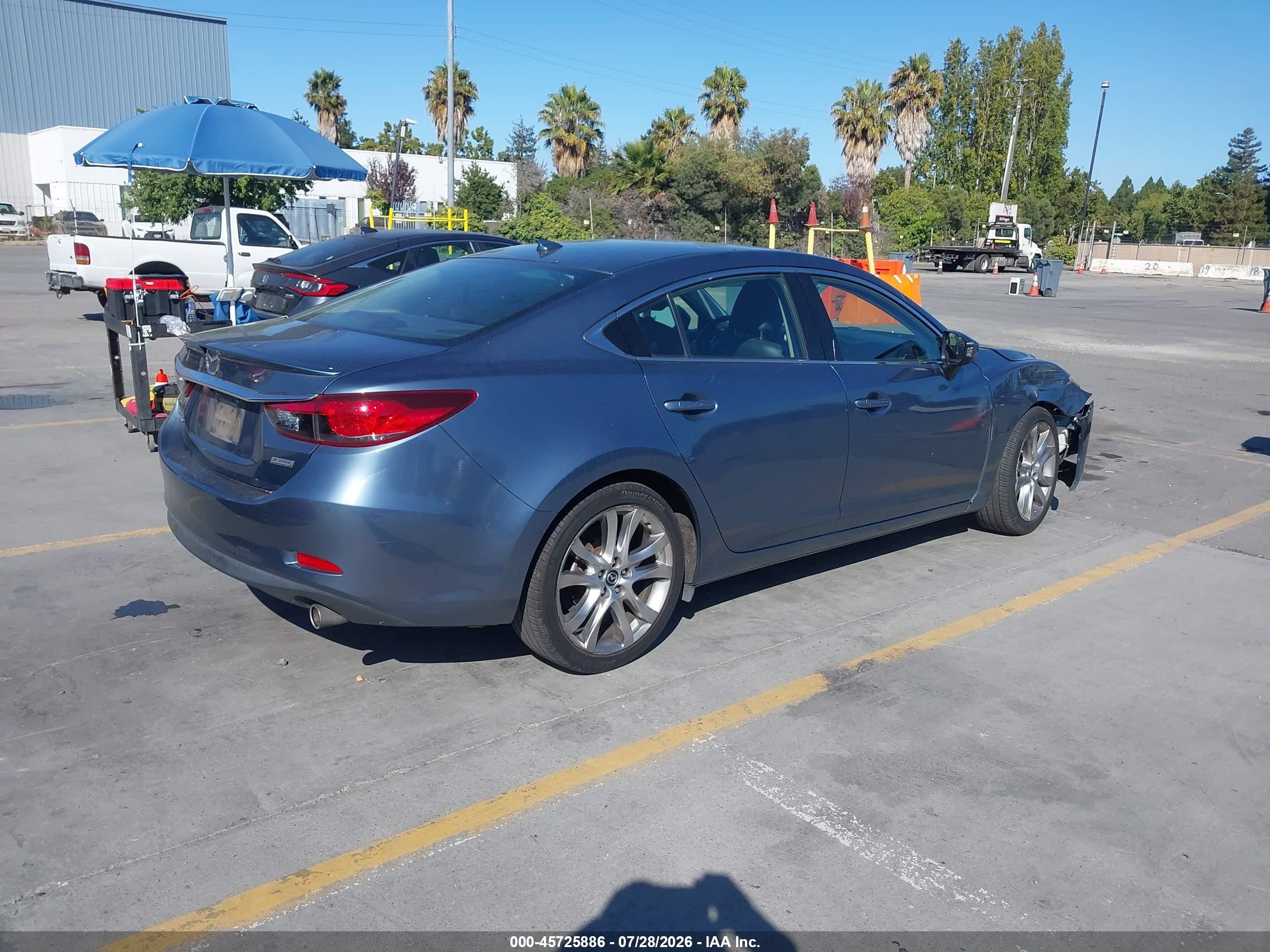 2014 Mazda Mazda6 I Grand Touring Blue vin: JM1GJ1W63E1141286