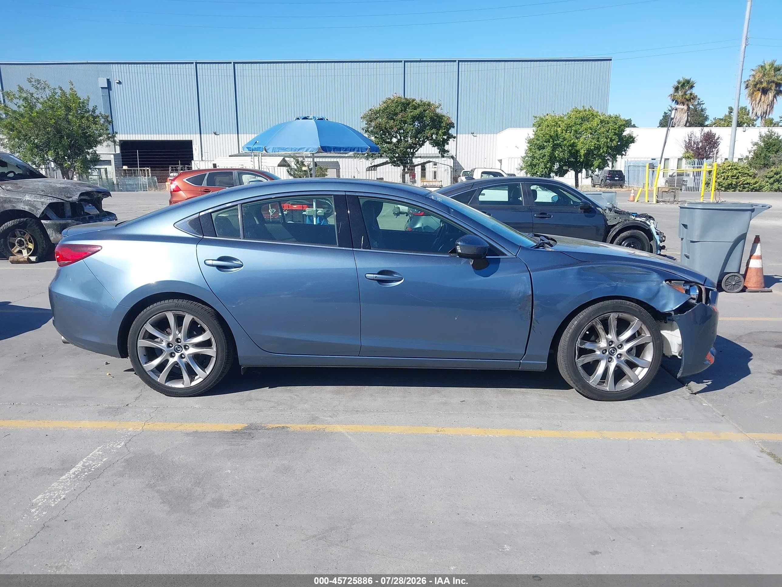2014 Mazda Mazda6 I Grand Touring Blue vin: JM1GJ1W63E1141286