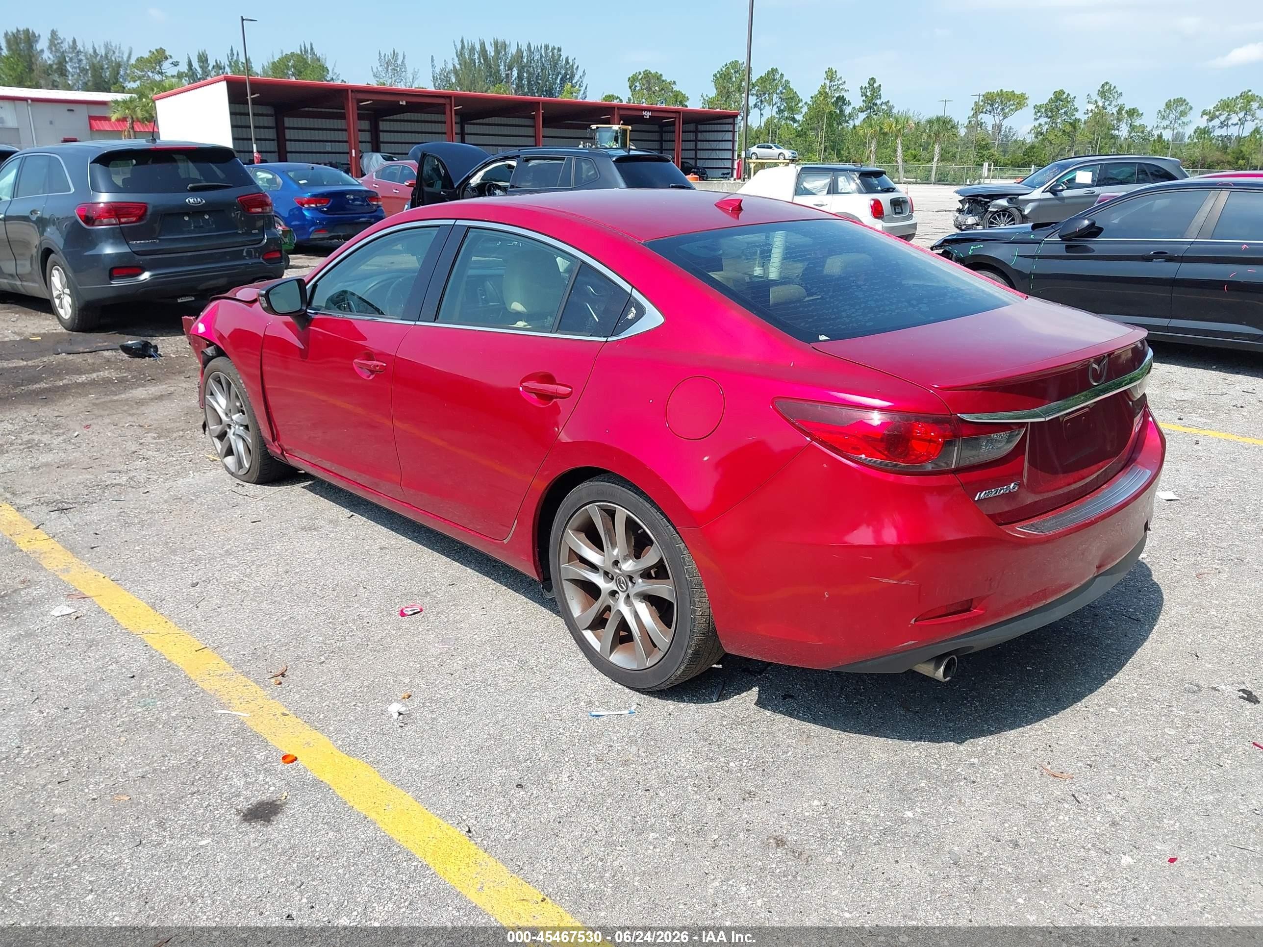 2014 Mazda Mazda6 I Grand Touring Red vin: JM1GJ1W63E1160467
