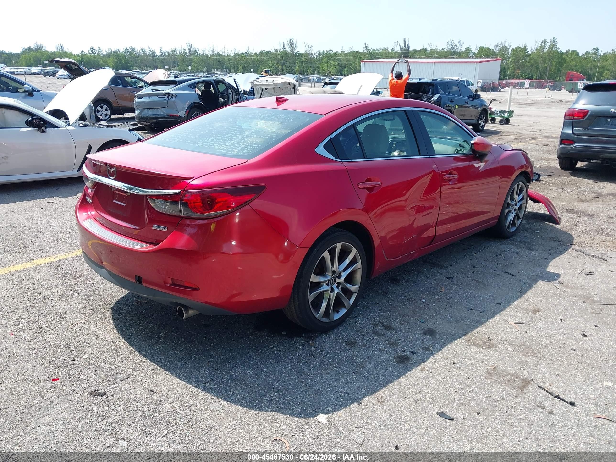 2014 Mazda Mazda6 I Grand Touring Red vin: JM1GJ1W63E1160467