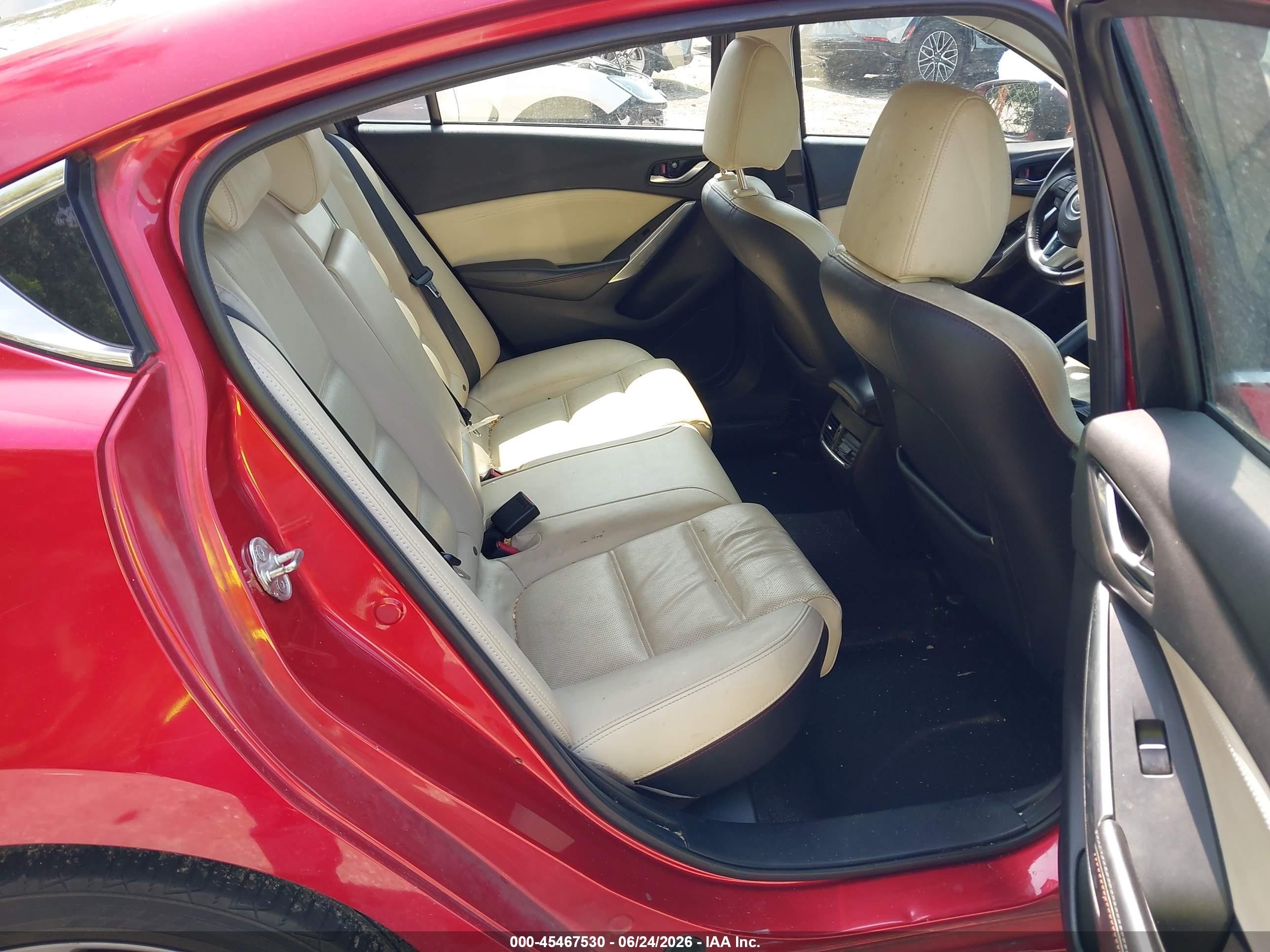 2014 Mazda Mazda6 I Grand Touring Red vin: JM1GJ1W63E1160467