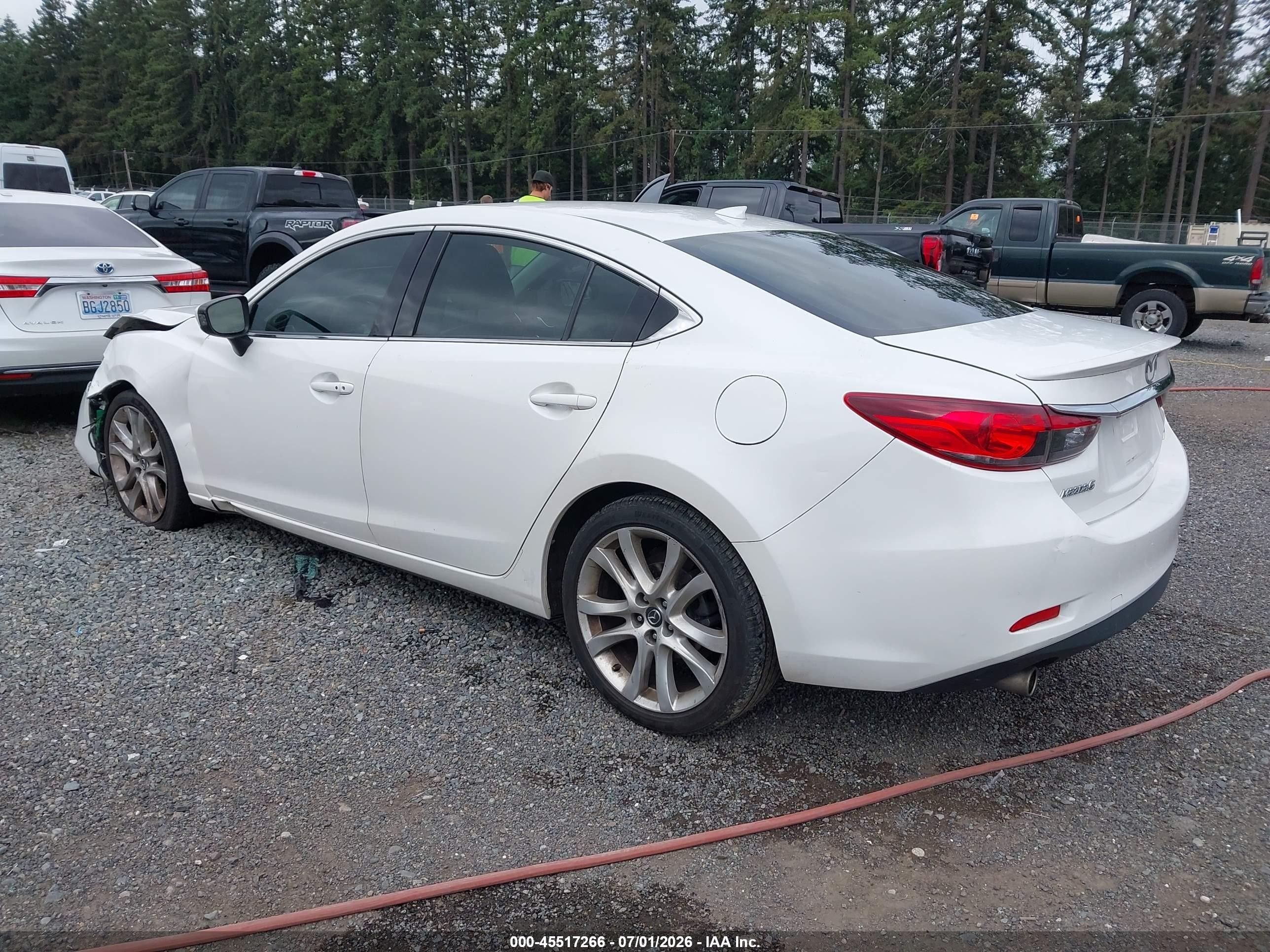 2015 Mazda Mazda6 I Grand Touring White vin: JM1GJ1W63F1165024