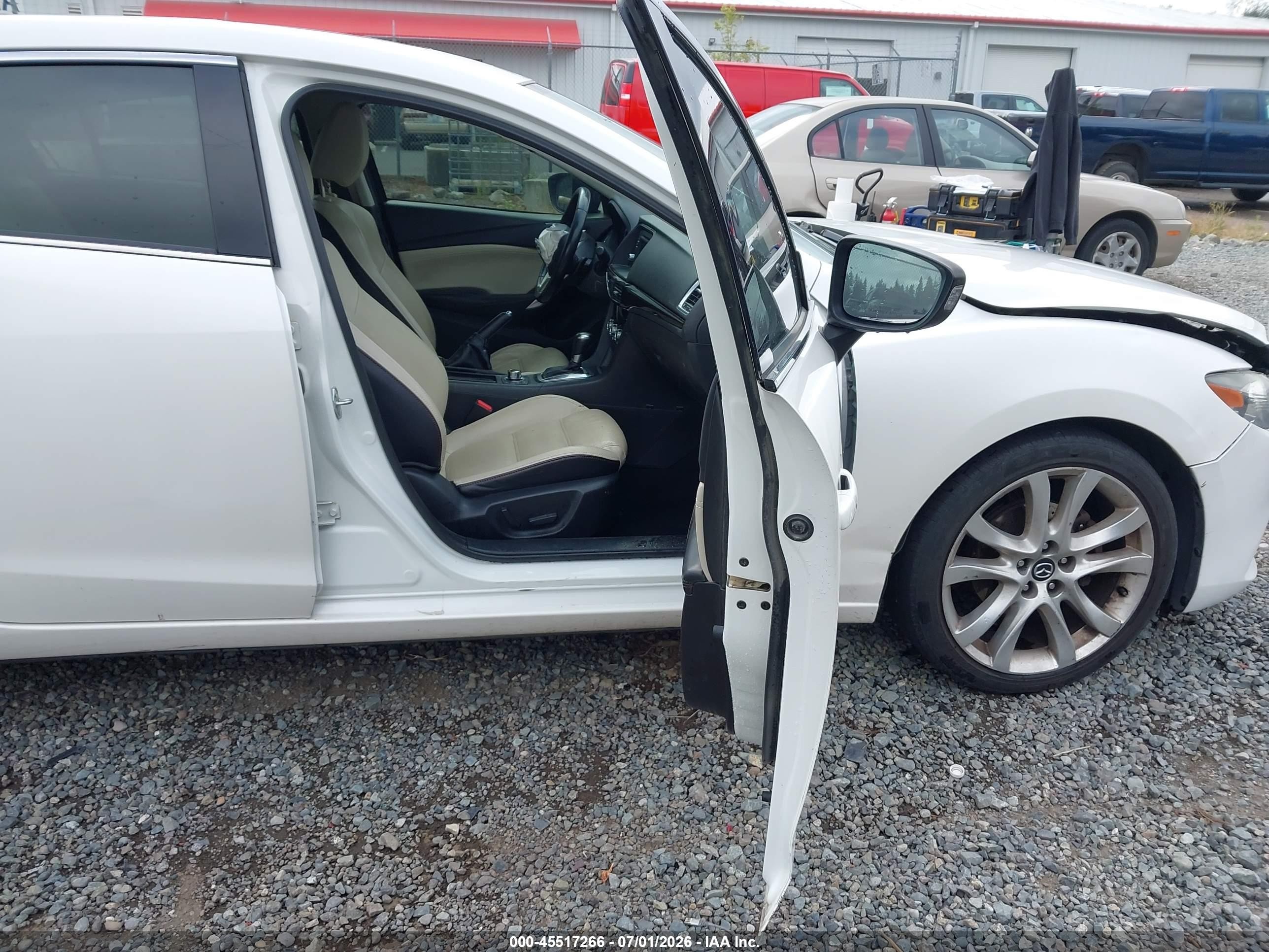 2015 Mazda Mazda6 I Grand Touring White vin: JM1GJ1W63F1165024