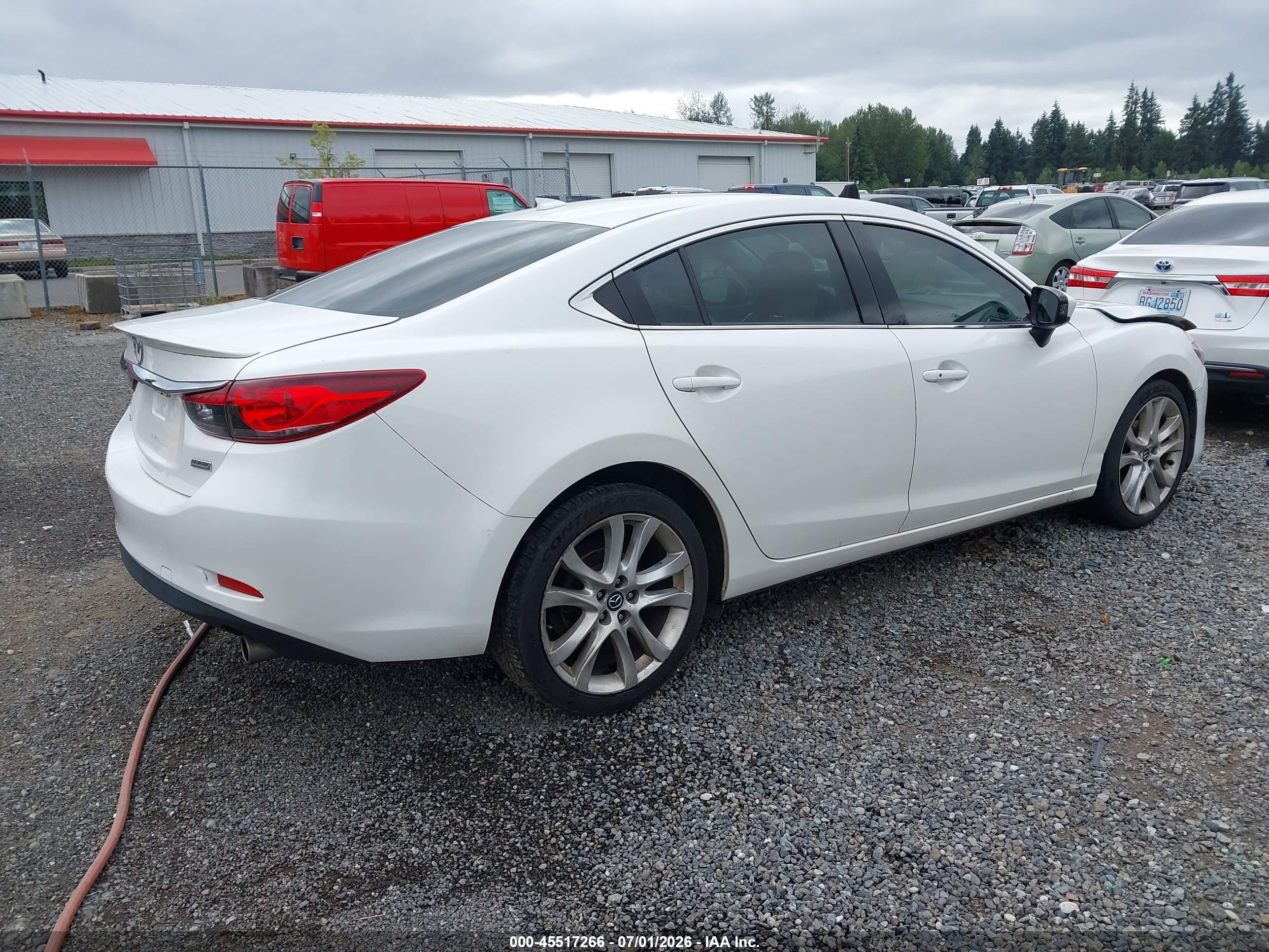 2015 Mazda Mazda6 I Grand Touring White vin: JM1GJ1W63F1165024