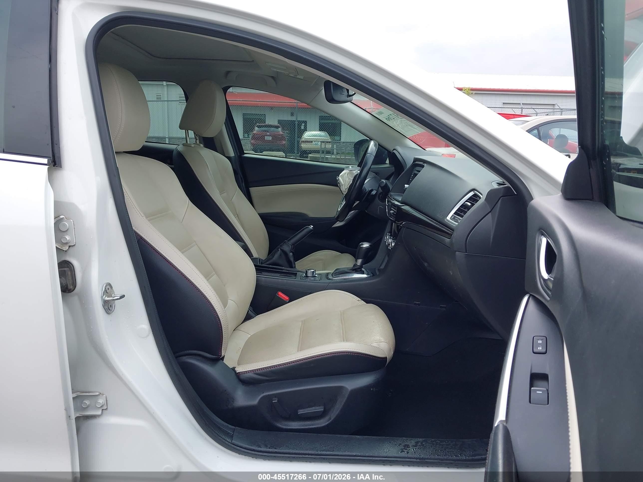 2015 Mazda Mazda6 I Grand Touring White vin: JM1GJ1W63F1165024