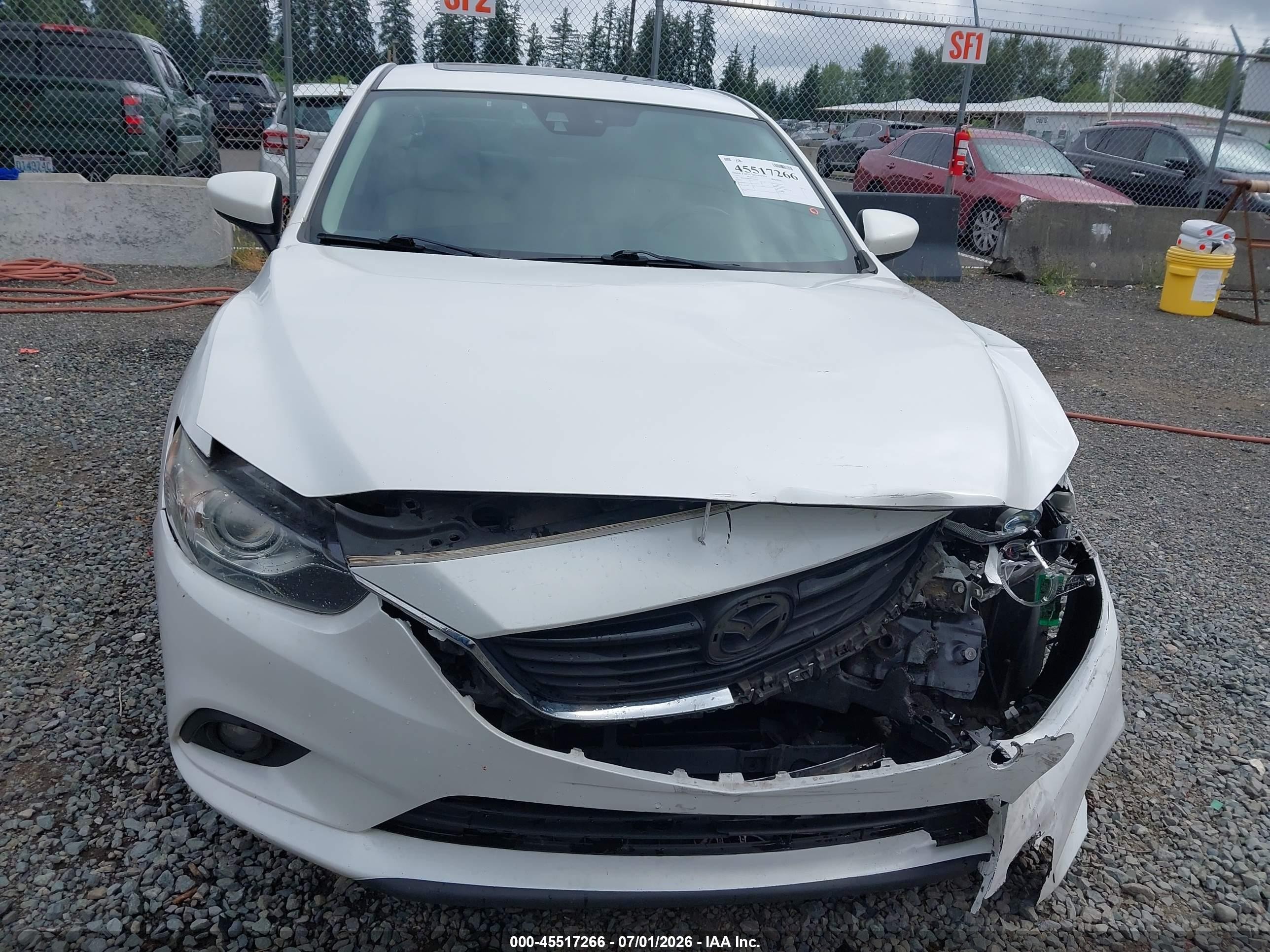 2015 Mazda Mazda6 I Grand Touring White vin: JM1GJ1W63F1165024