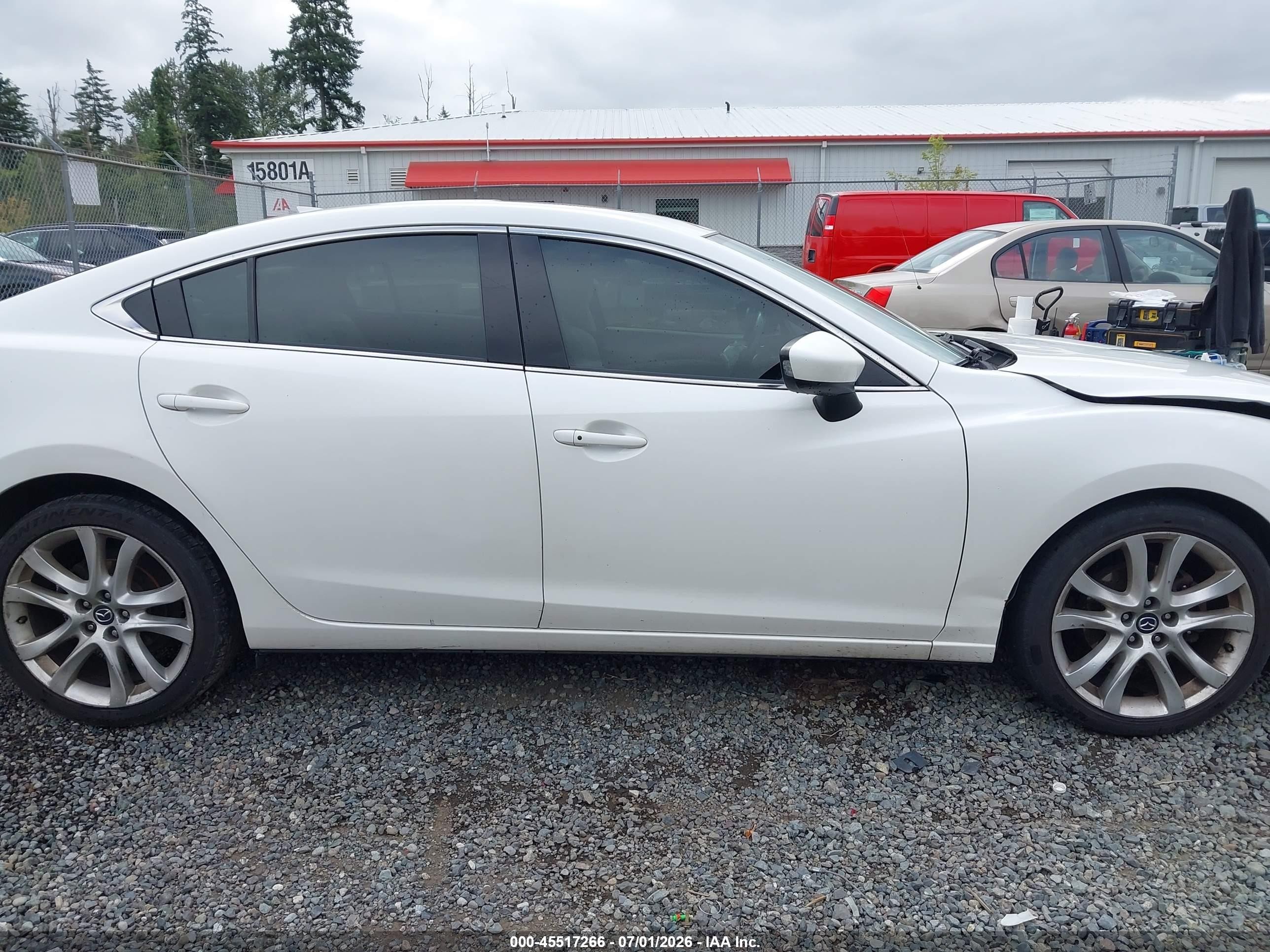 2015 Mazda Mazda6 I Grand Touring White vin: JM1GJ1W63F1165024