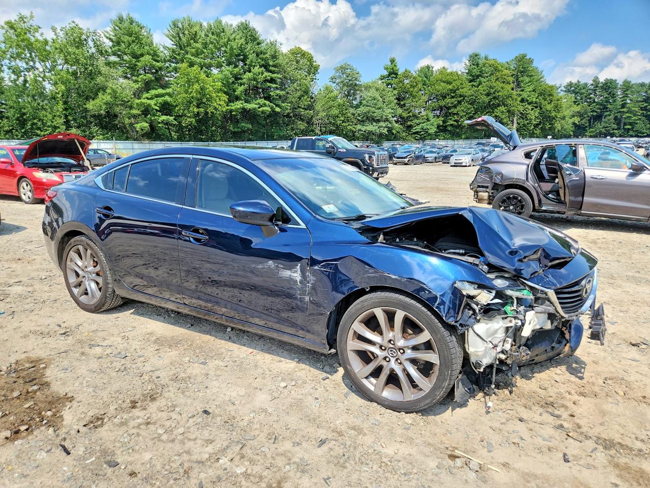 2015 Mazda 6 Grand Touring Blue vin: JM1GJ1W63F1178789