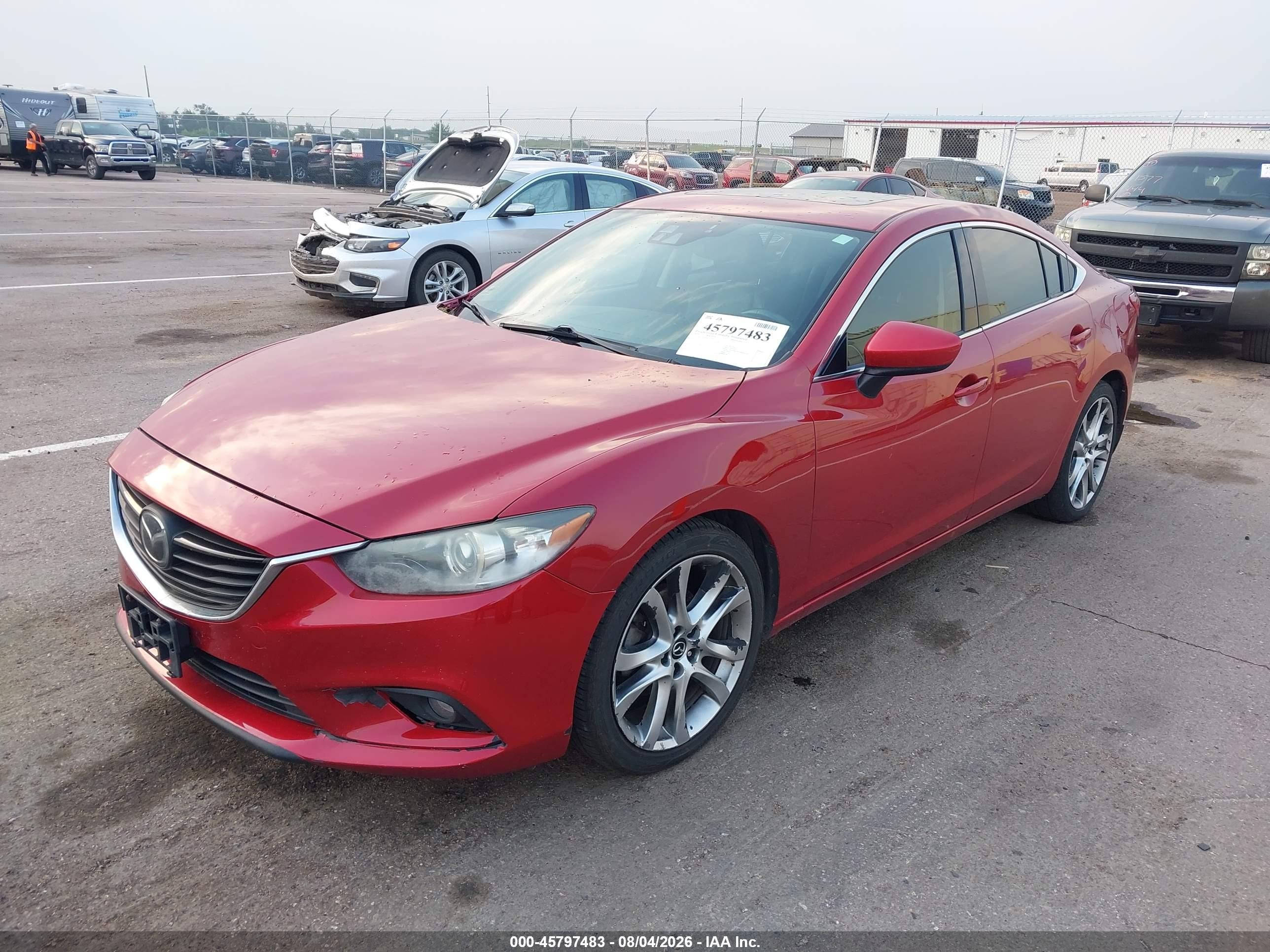 2014 Mazda Mazda6 I Grand Touring Red vin: JM1GJ1W64E1137635