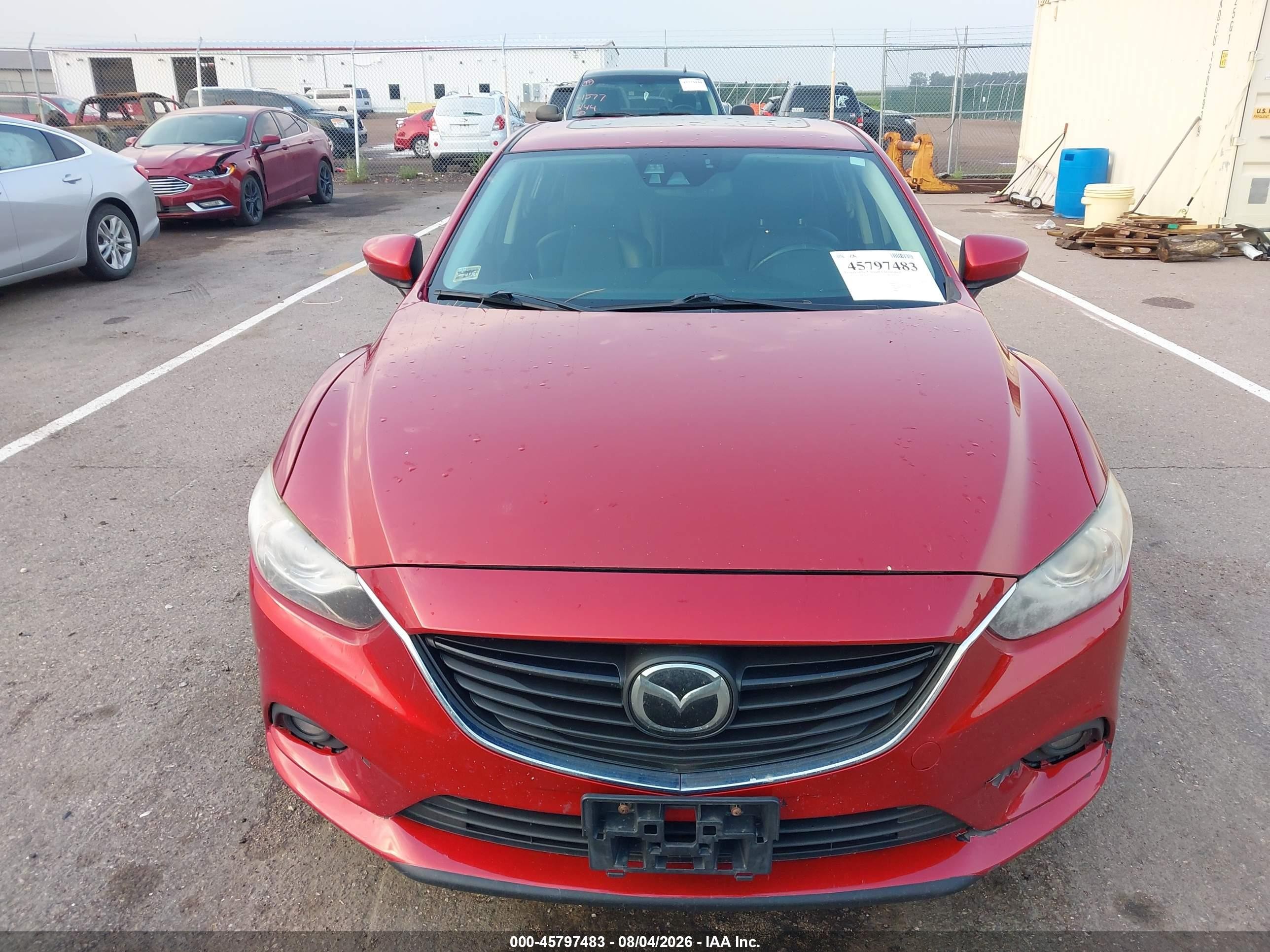 2014 Mazda Mazda6 I Grand Touring Red vin: JM1GJ1W64E1137635