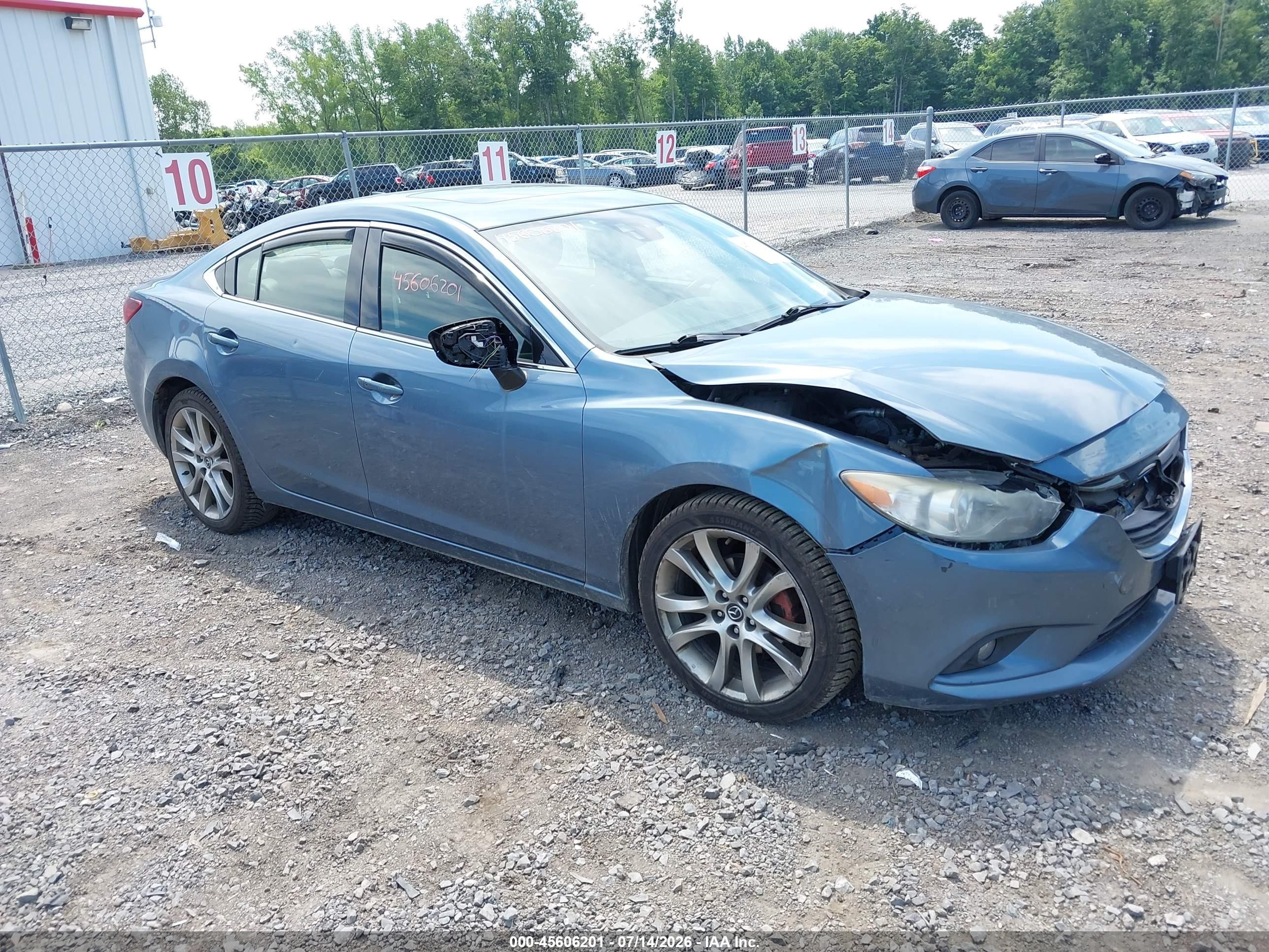 2014 Mazda Mazda6 I Grand Touring Blue vin: JM1GJ1W64E1162454
