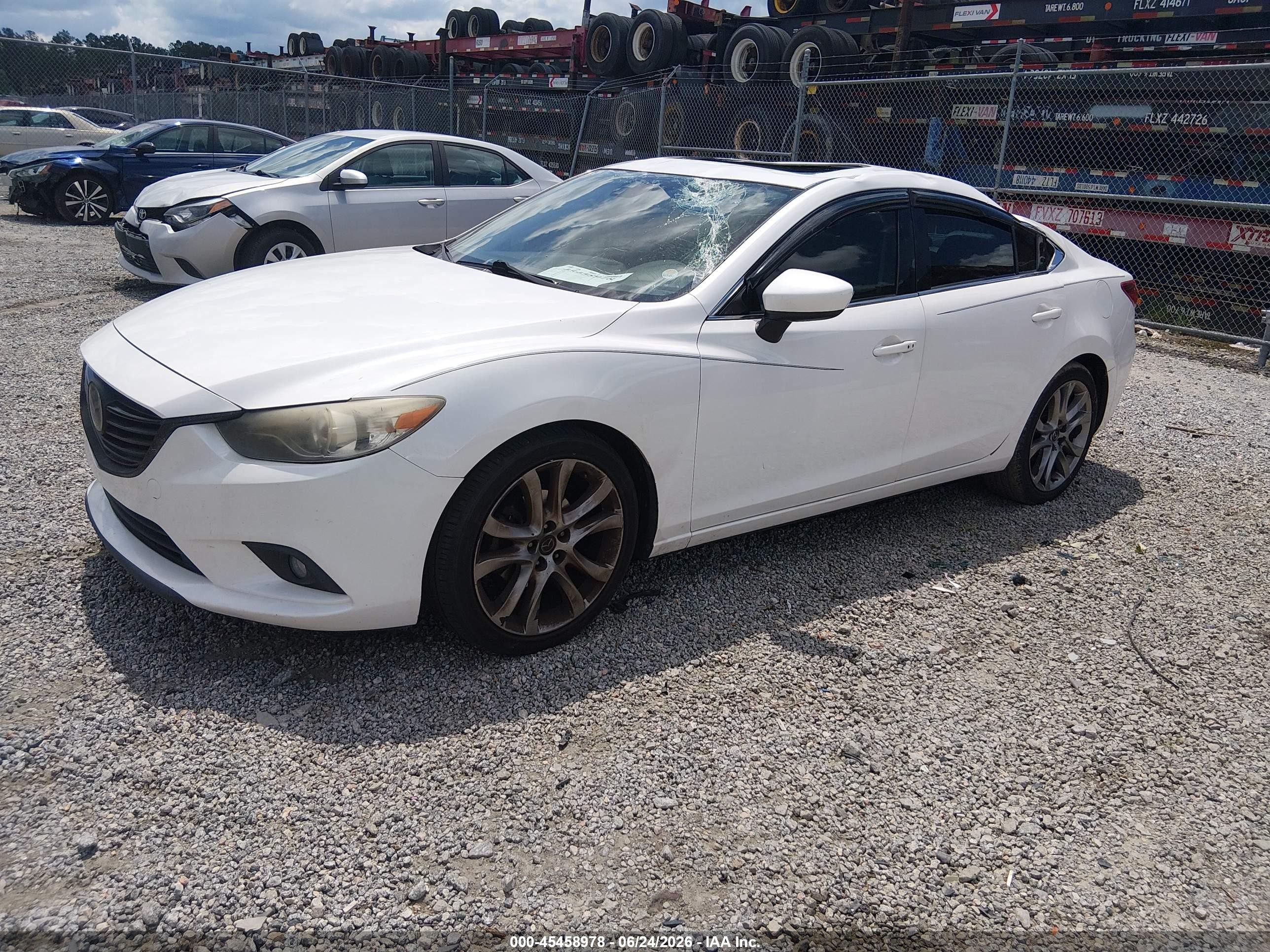 2014 Mazda Mazda6 I Grand Touring White vin: JM1GJ1W65E1123291
