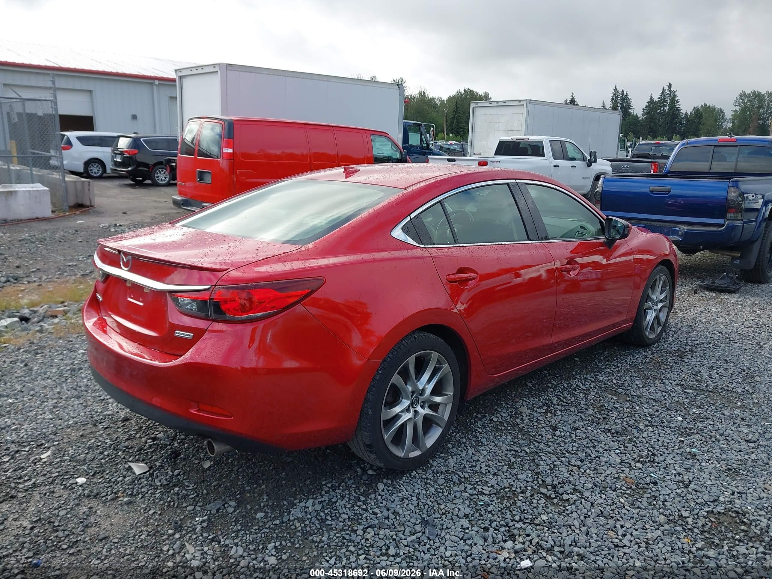 2014 Mazda Mazda6 I Grand Touring Red vin: JM1GJ1W65E1128541