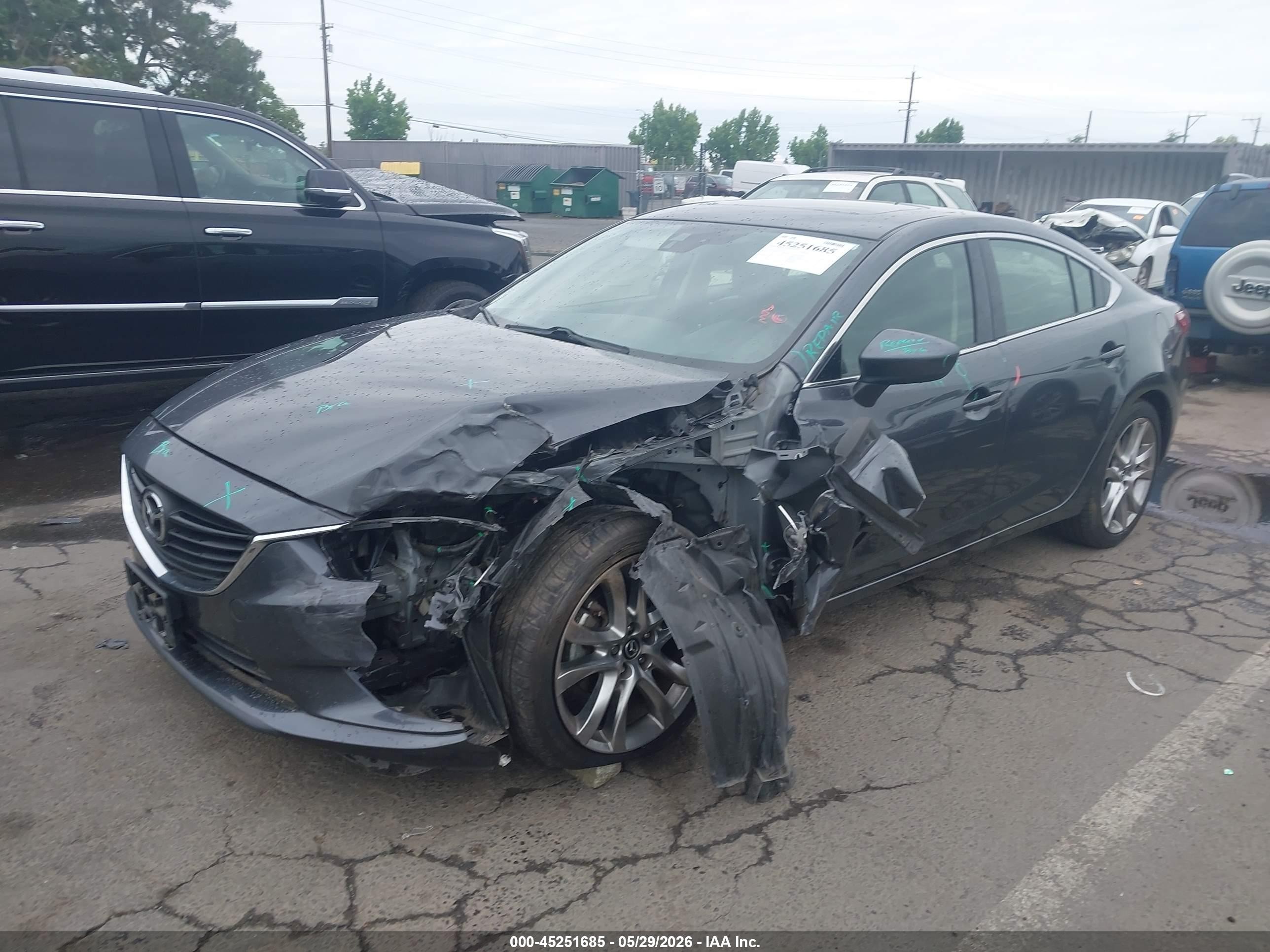 2014 Mazda Mazda6 I Grand Touring Черный vin: JM1GJ1W65E1130225