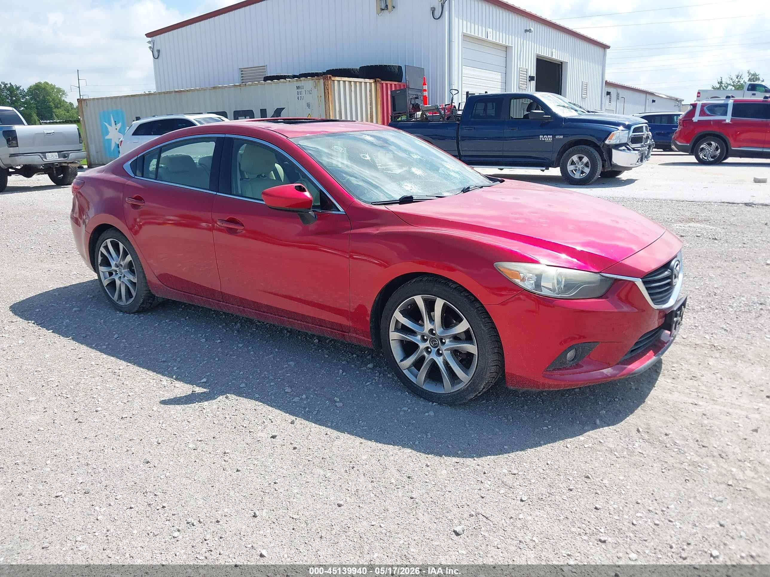 2014 Mazda Mazda6 I Grand Touring Red vin: JM1GJ1W65E1151057