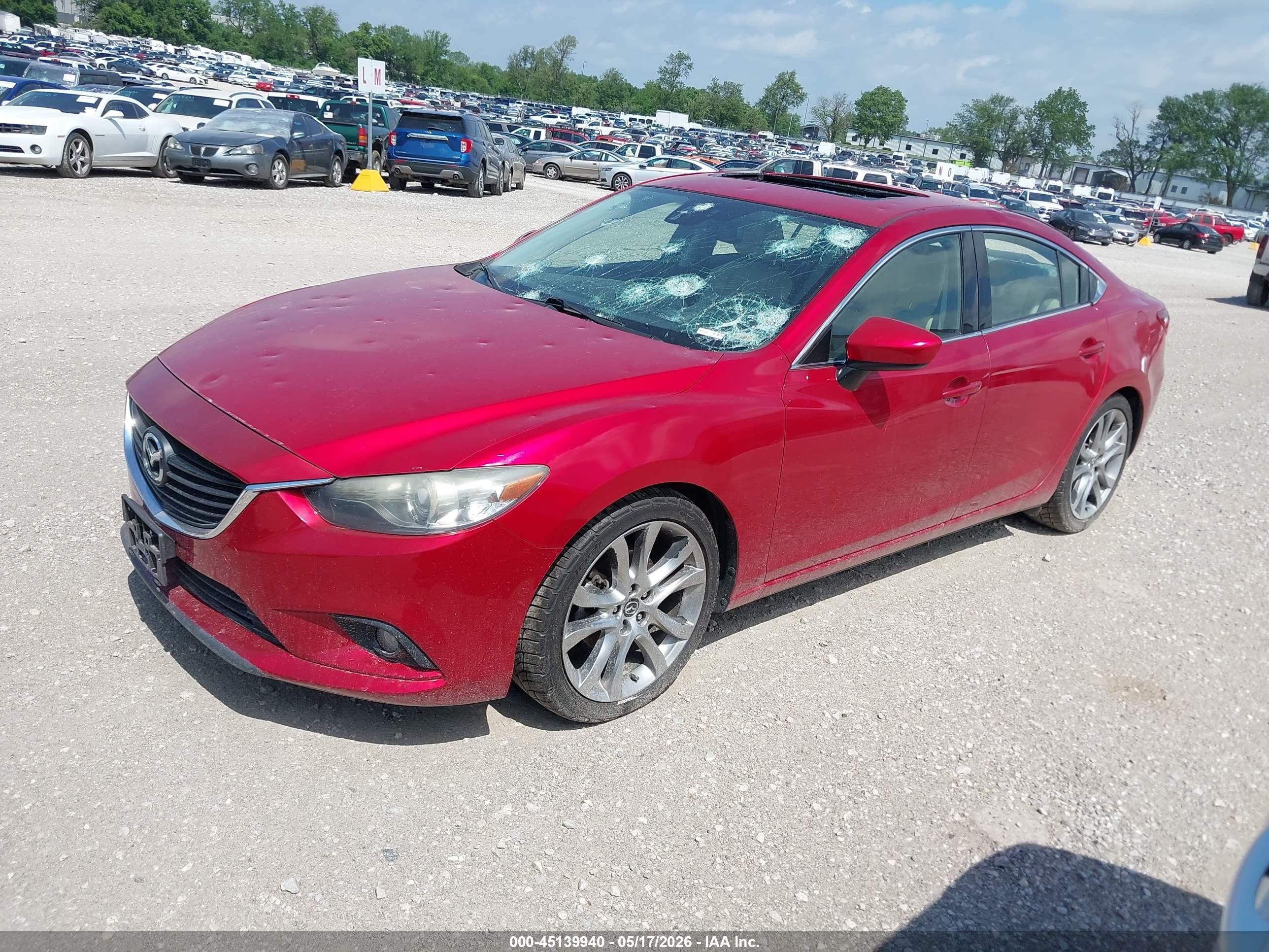 2014 Mazda Mazda6 I Grand Touring Красный vin: JM1GJ1W65E1151057