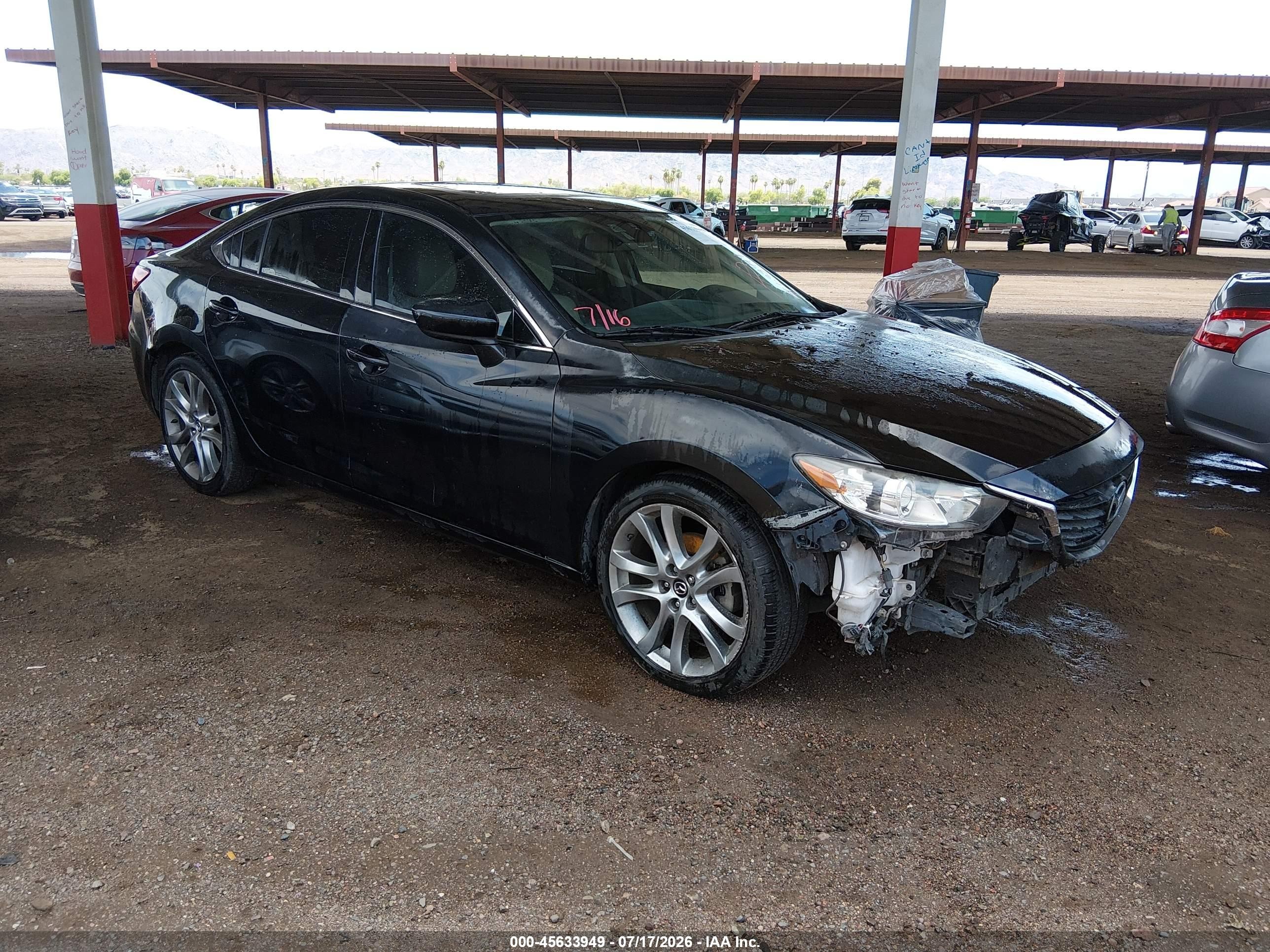 2014 Mazda Mazda6 I Grand Touring Черный vin: JM1GJ1W65E1151379