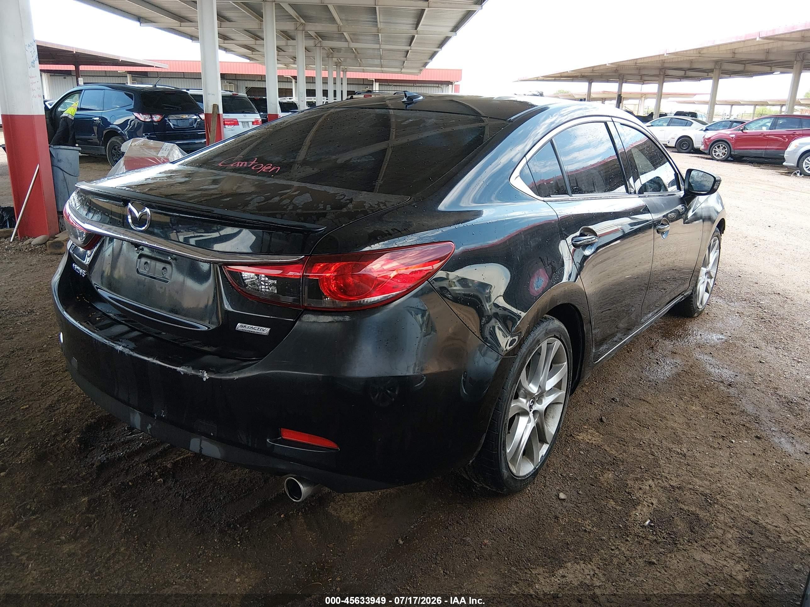 2014 Mazda Mazda6 I Grand Touring Черный vin: JM1GJ1W65E1151379
