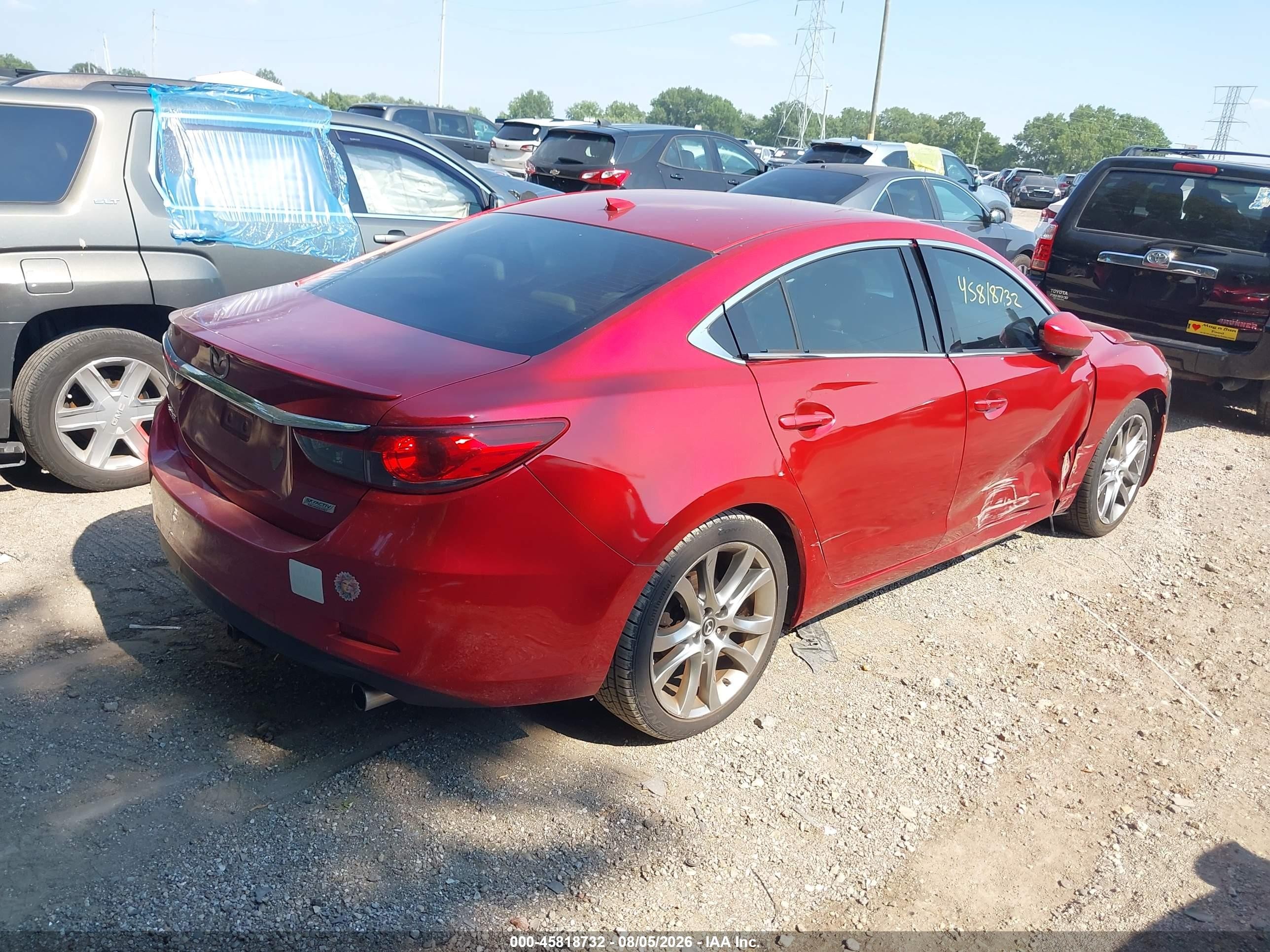 2014 Mazda Mazda6 I Grand Touring Красный vin: JM1GJ1W66E1149804