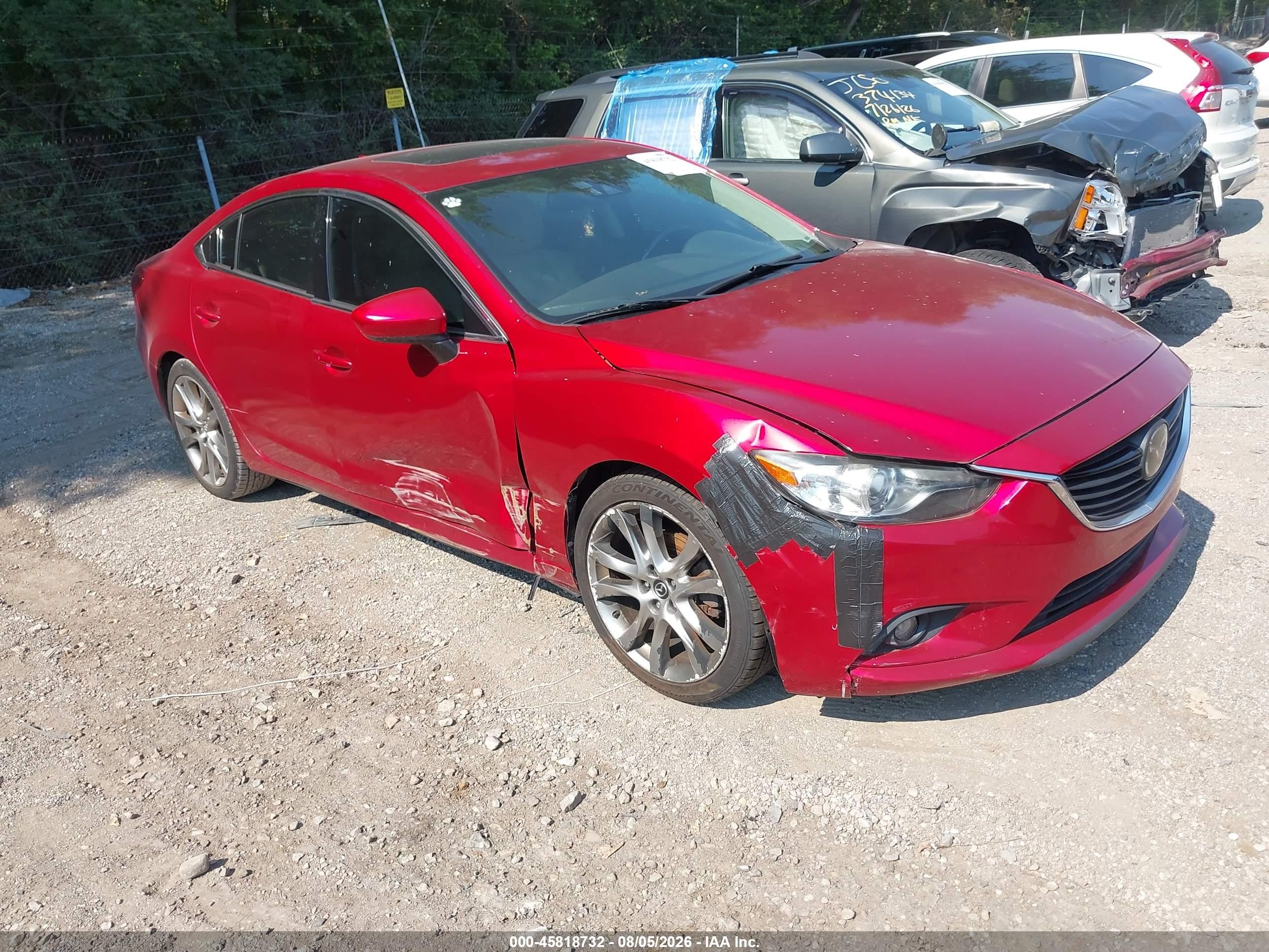 2014 Mazda Mazda6 I Grand Touring Red vin: JM1GJ1W66E1149804
